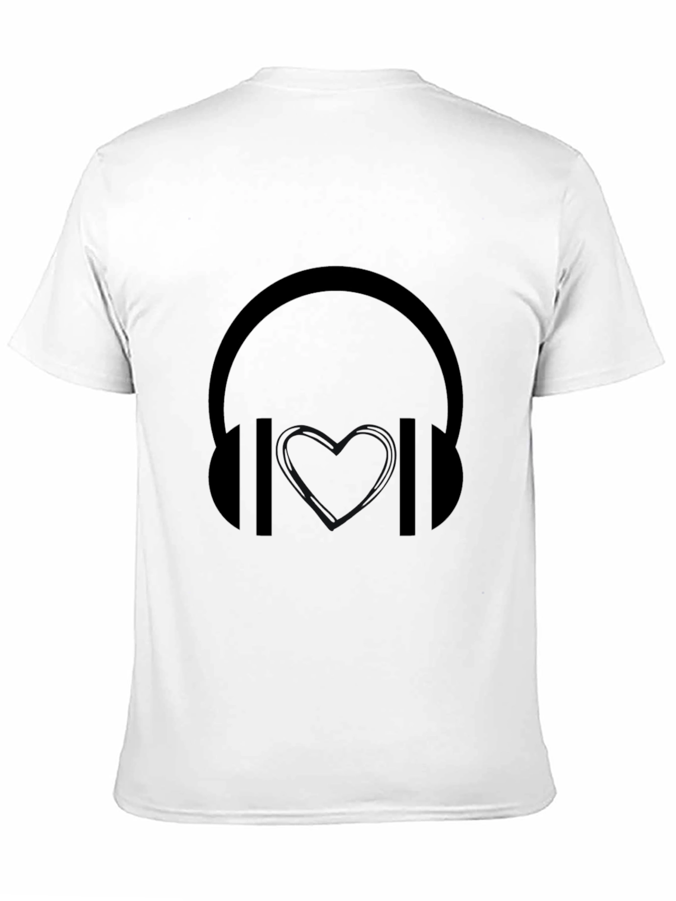 Black Headphone Graphic T-Shirt