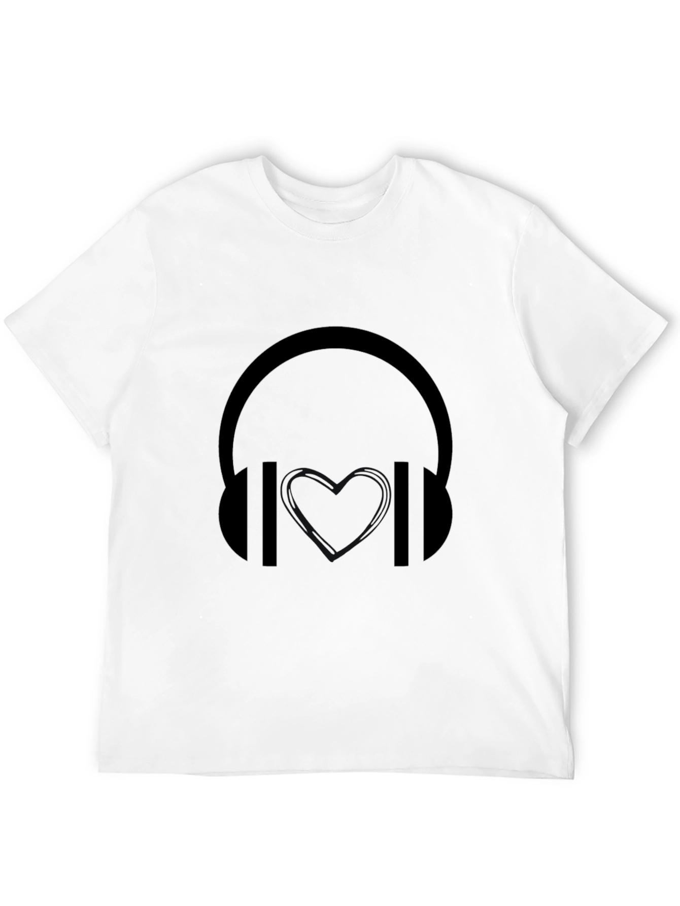 Black Headphone Graphic T-Shirt