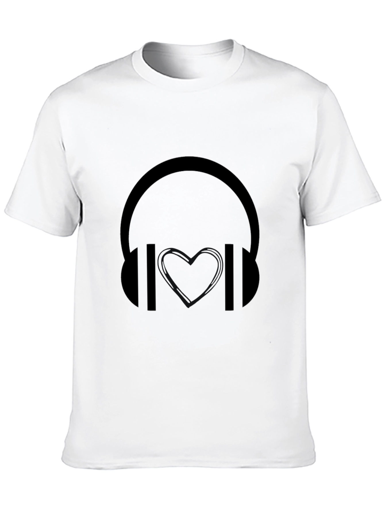 Black Headphone Graphic T-Shirt