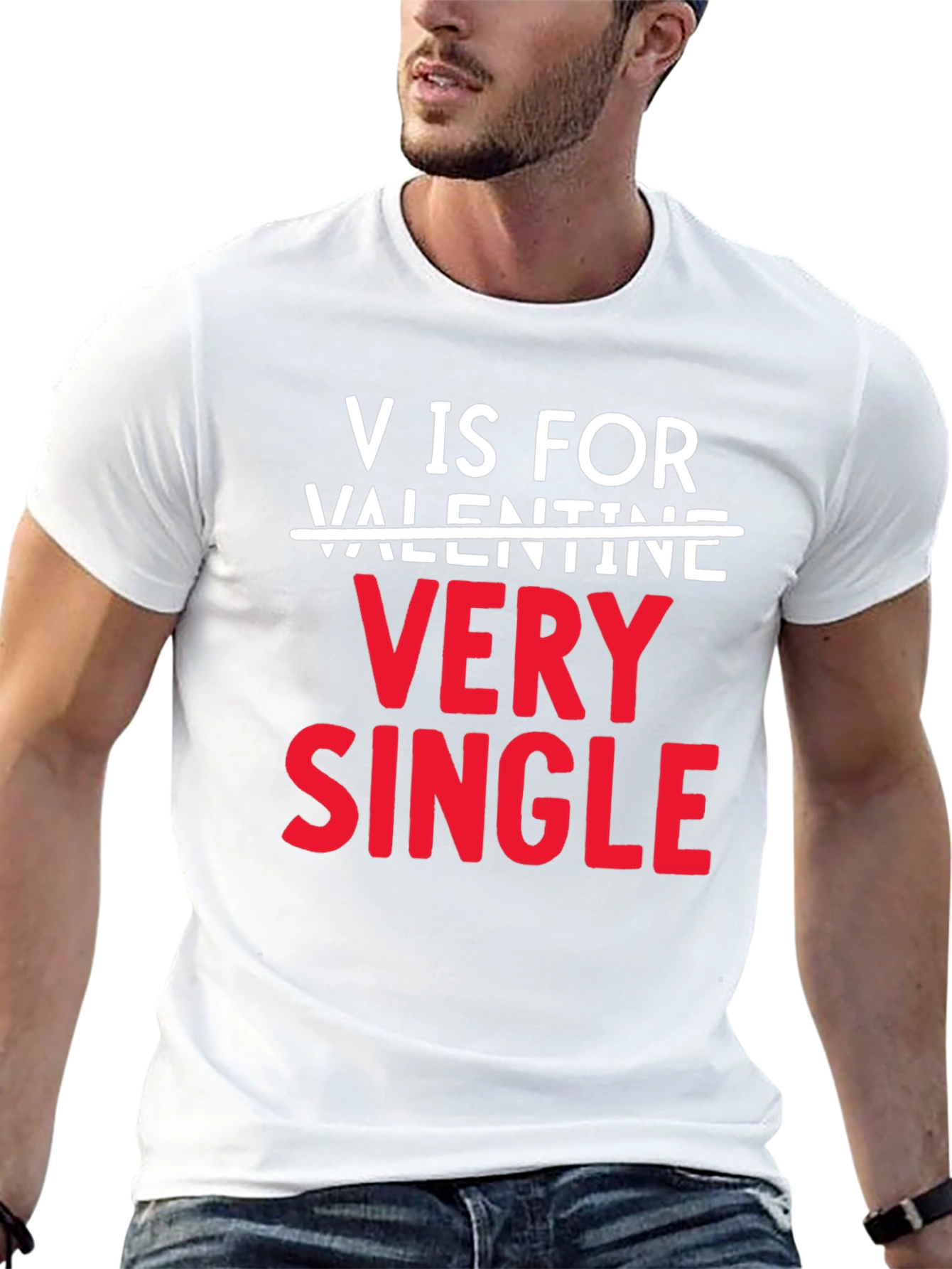 V is for Very Single Valentines Day T-Shirt