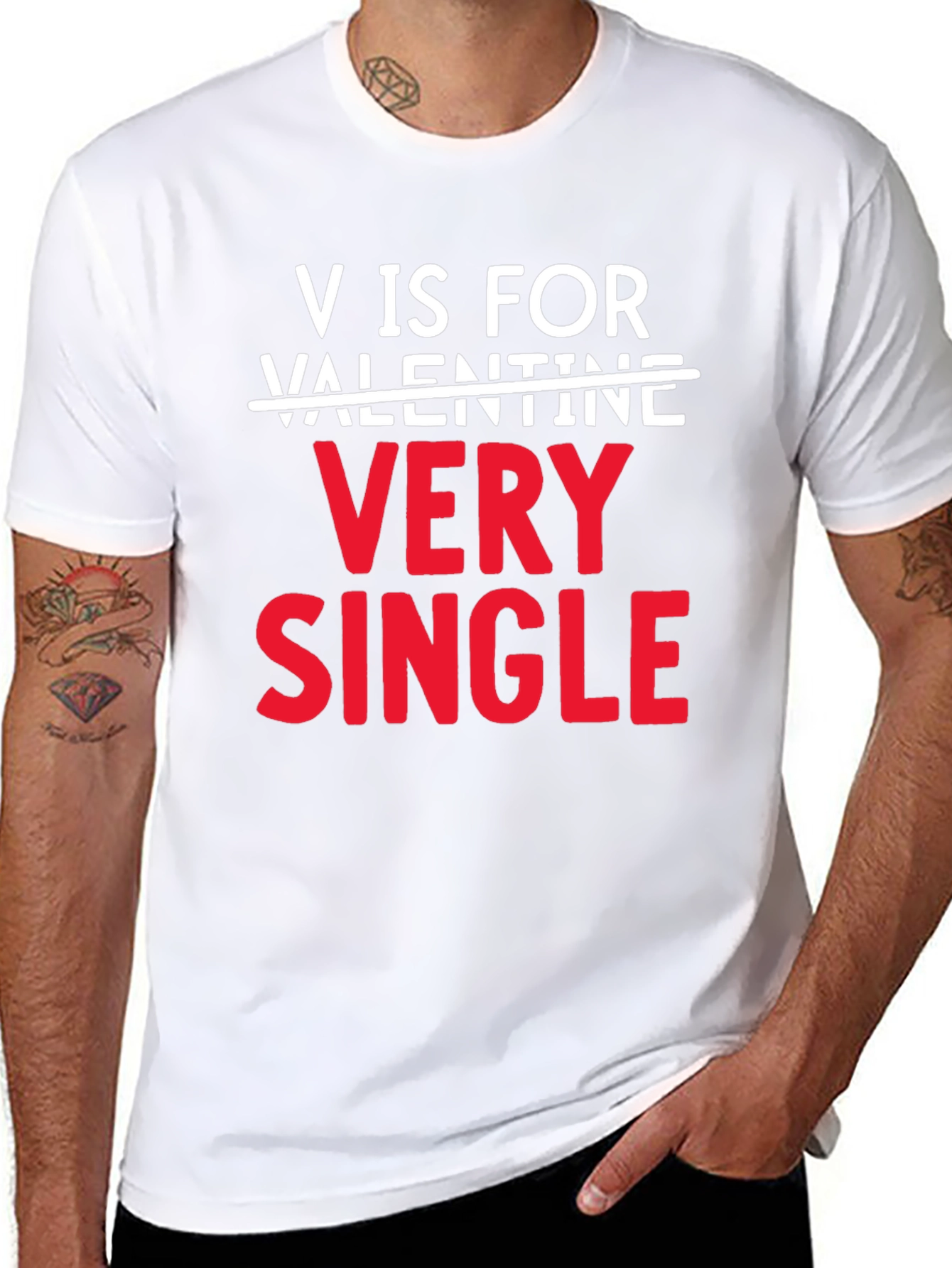 V is for Very Single Valentines Day T-Shirt
