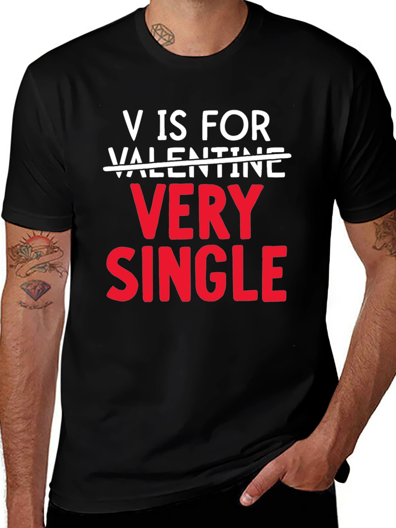 V is for Very Single Valentines Day T-Shirt