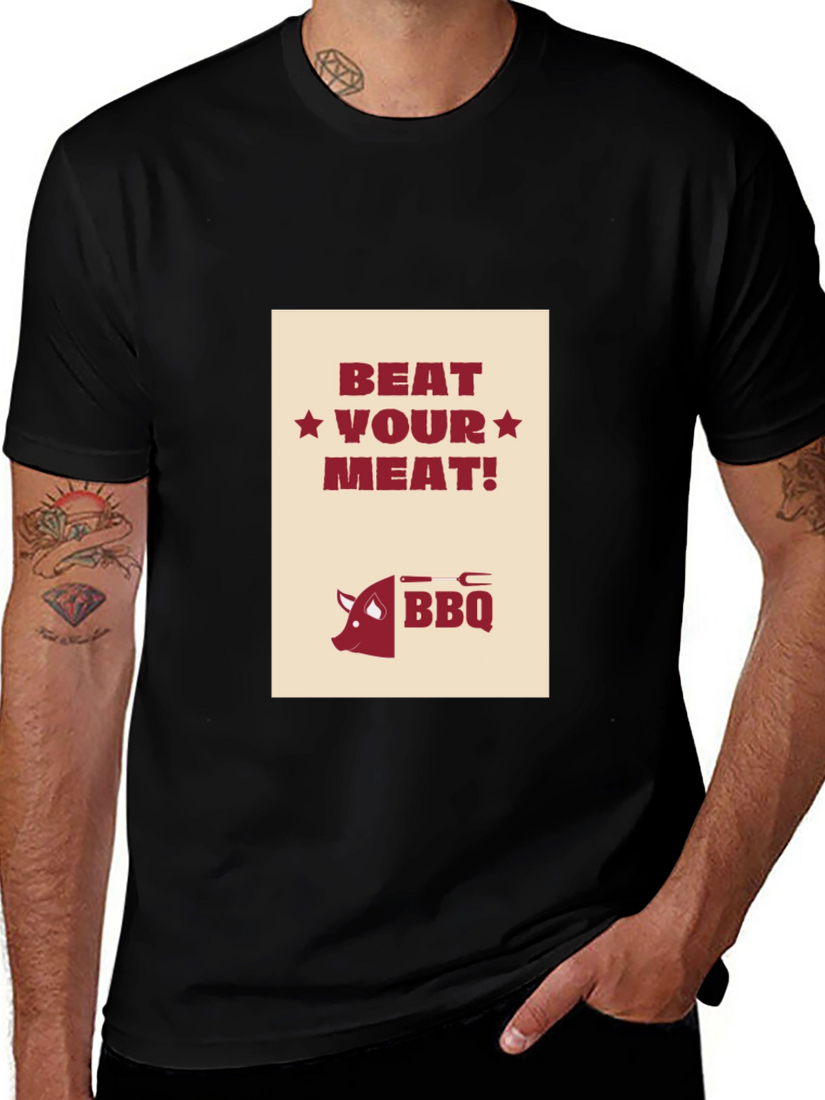 Beat Your Meat BBQ T-Shirt - Funny Grilling Apparel