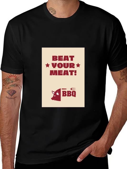 Beat Your Meat BBQ T-Shirt - Funny Grilling Apparel
