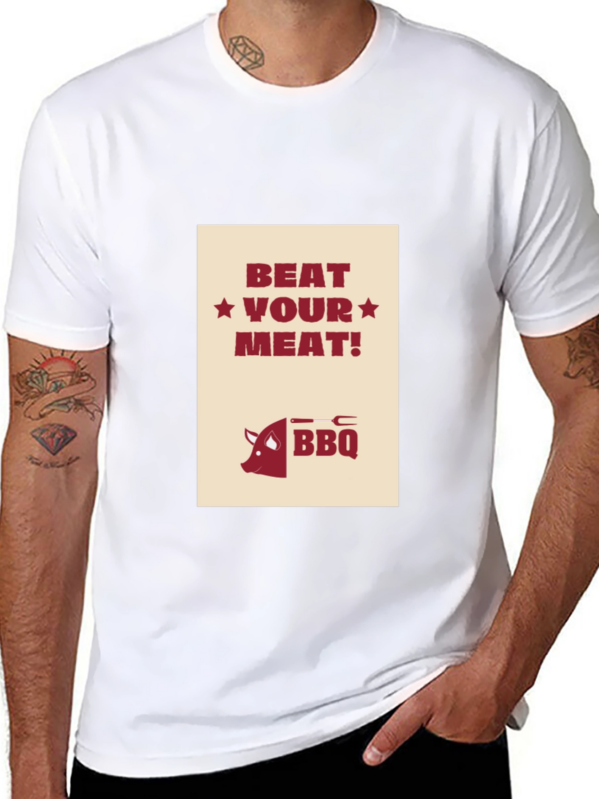 Beat Your Meat BBQ T-Shirt - Funny Grilling Apparel