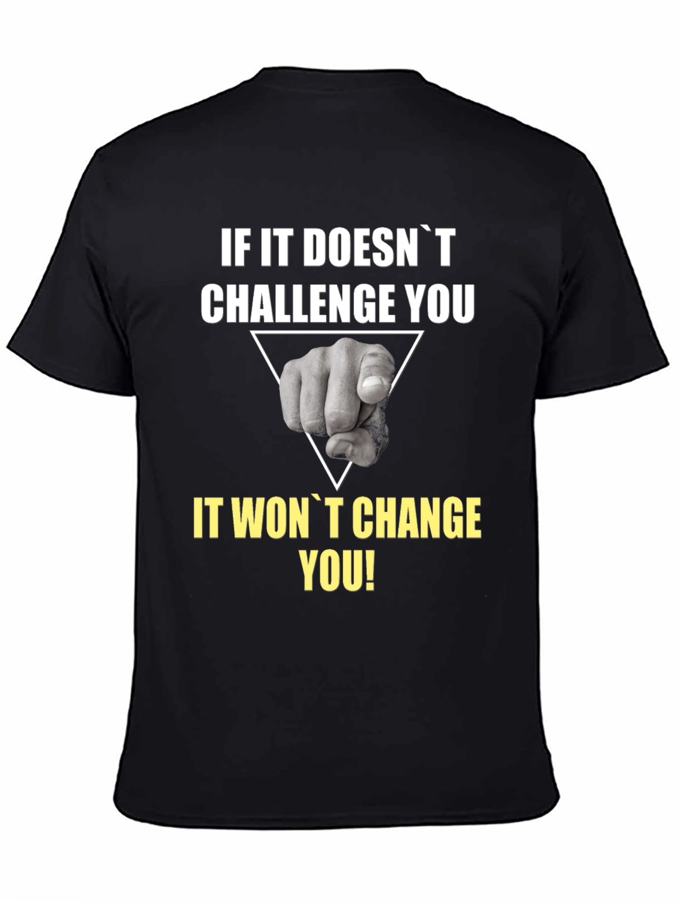 Challenge You Graphic Tee - Motivational Black T-Shirt