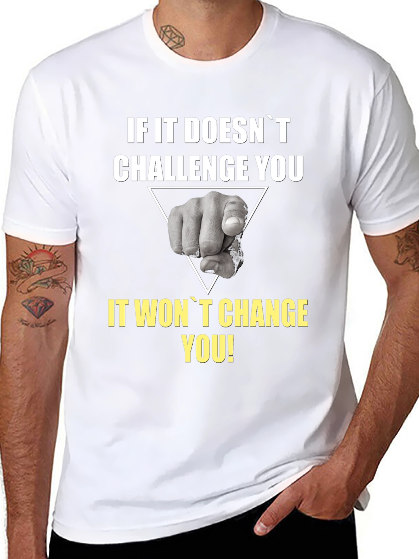 Challenge You Graphic Tee - Motivational Black T-Shirt