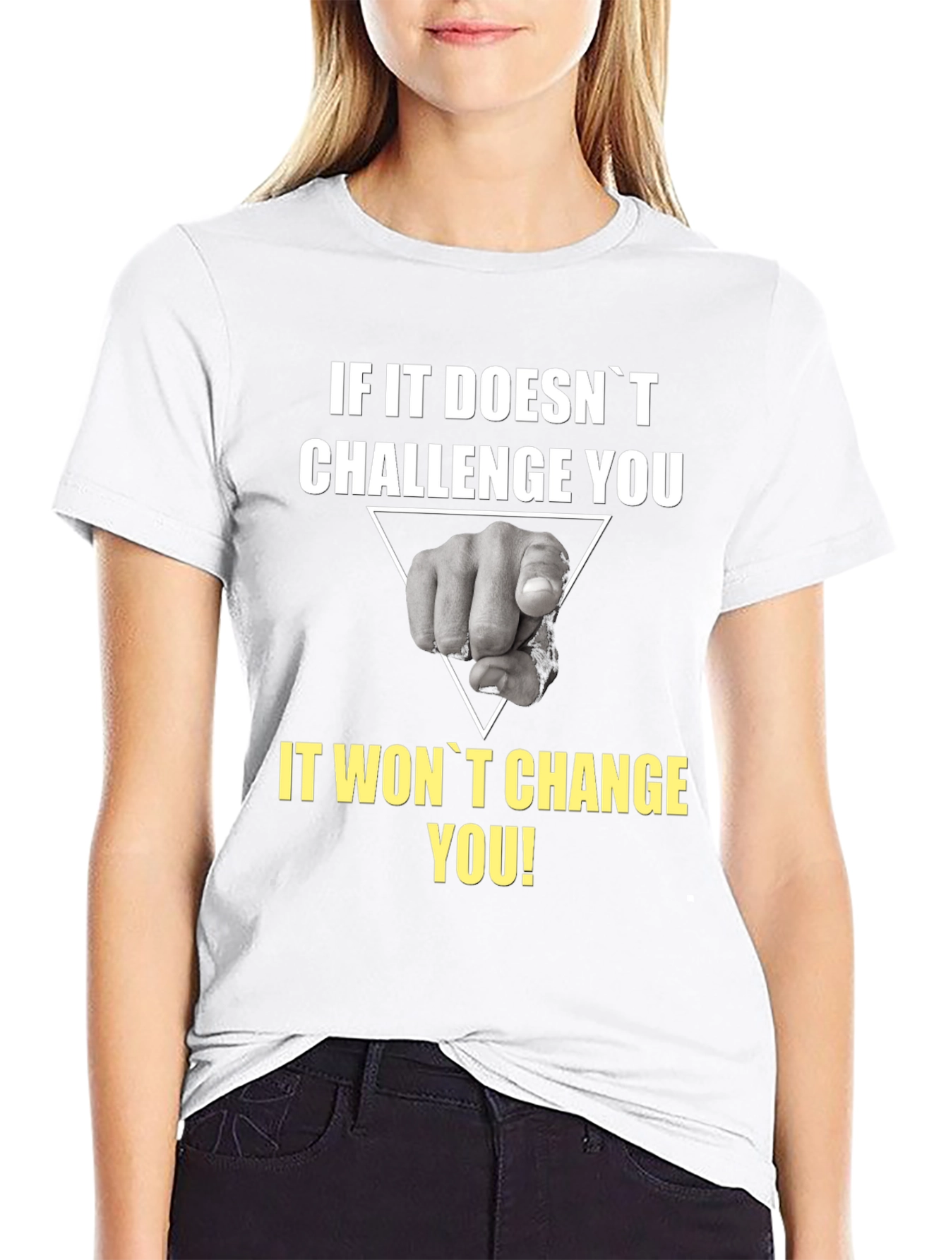 Challenge You Graphic Tee - Motivational Black T-Shirt