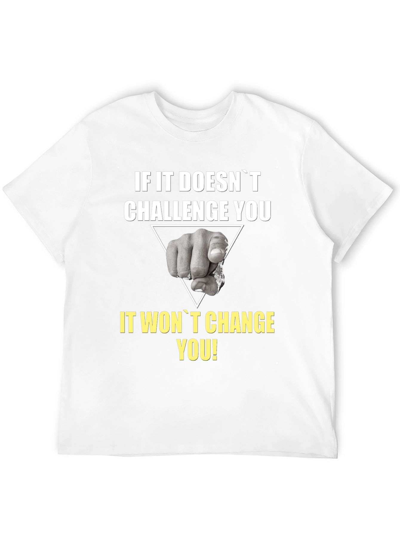 Challenge You Graphic Tee - Motivational Black T-Shirt