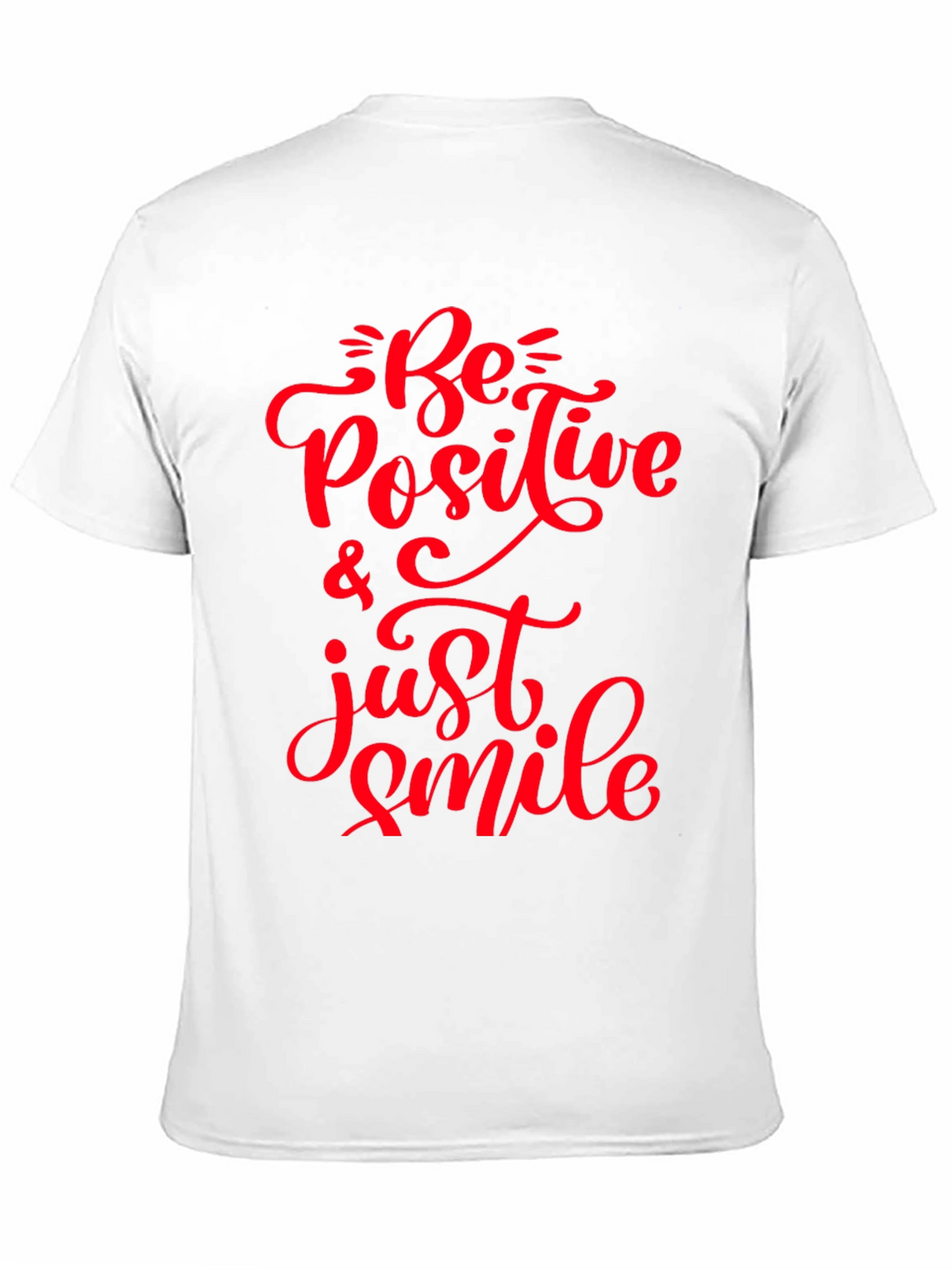 Be Positive & Just Smile Black Tee