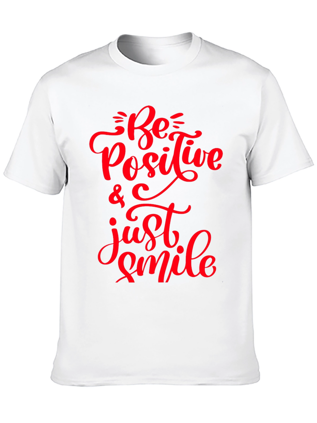 Be Positive & Just Smile Black Tee