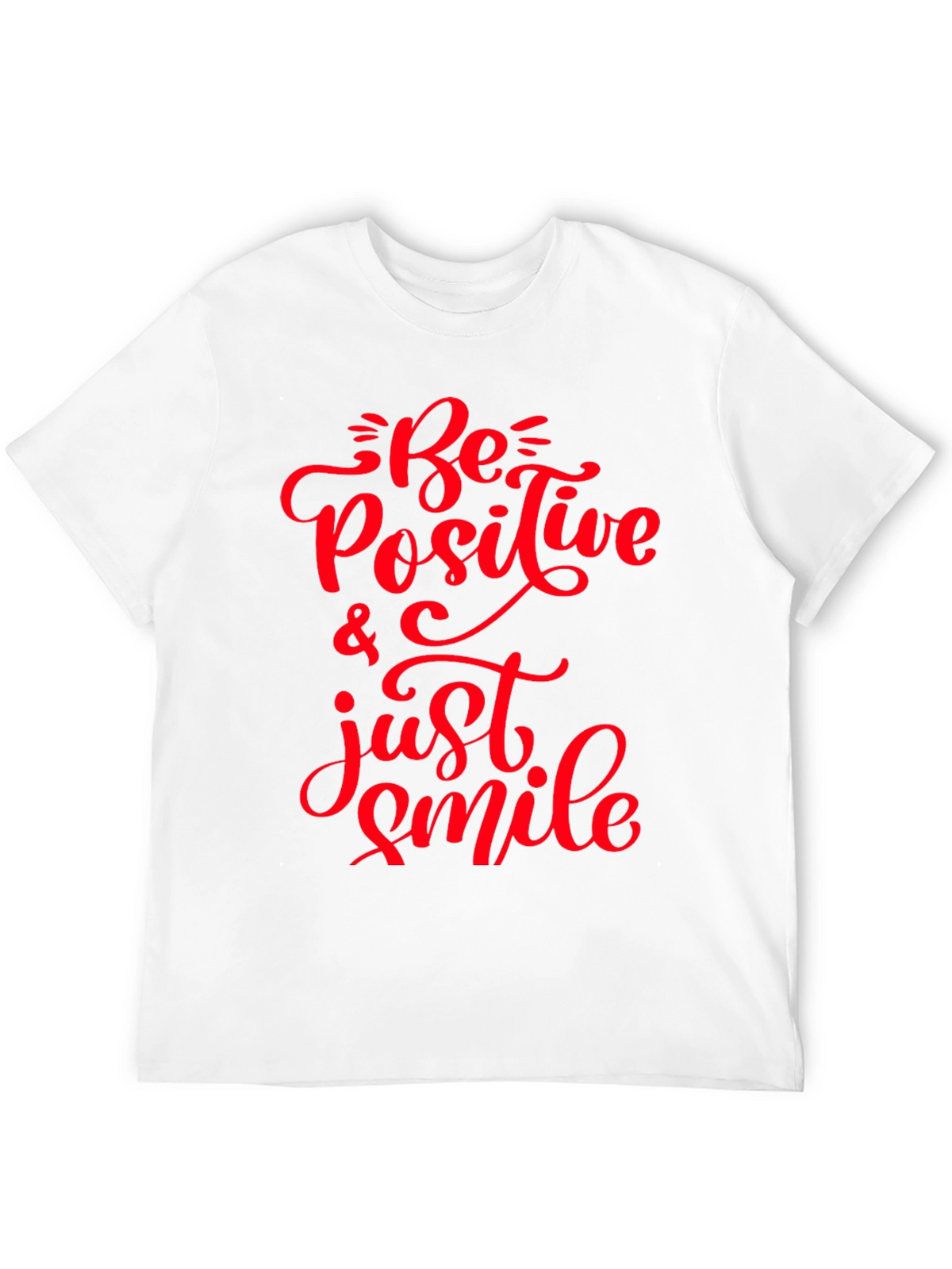 Be Positive & Just Smile Black Tee