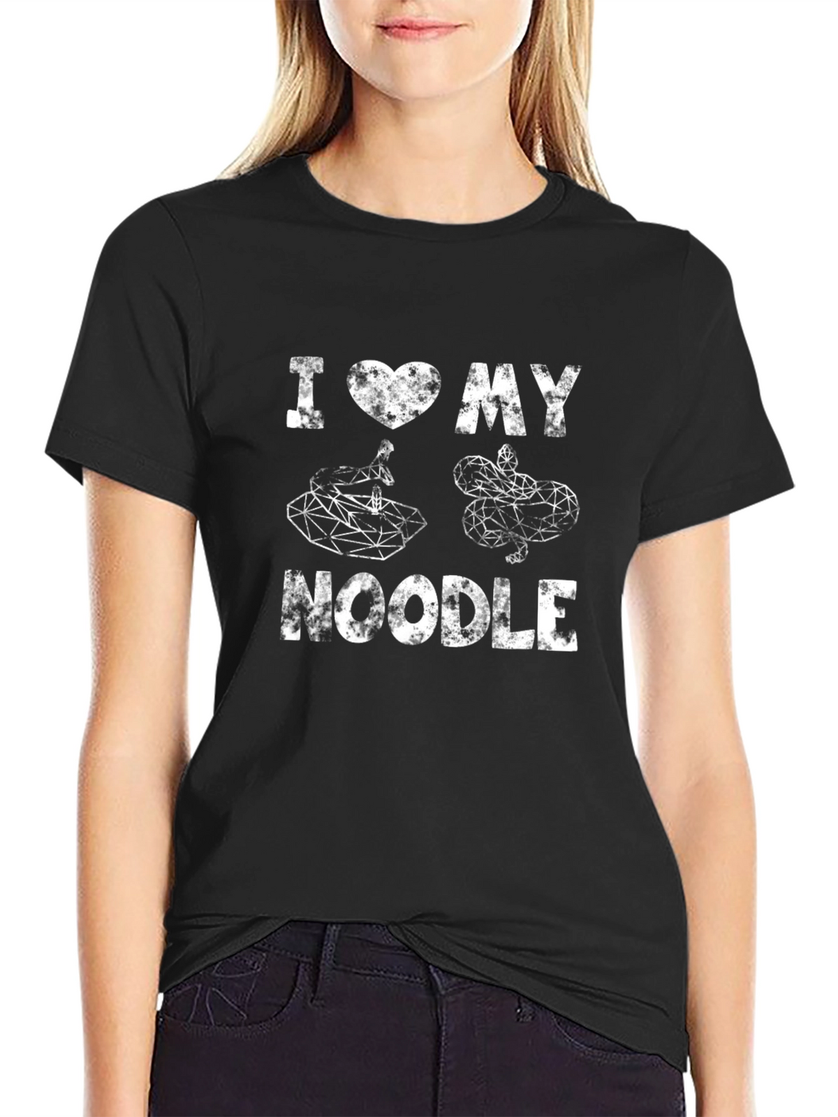 I Love My Noodle Snake Graphic T-Shirt