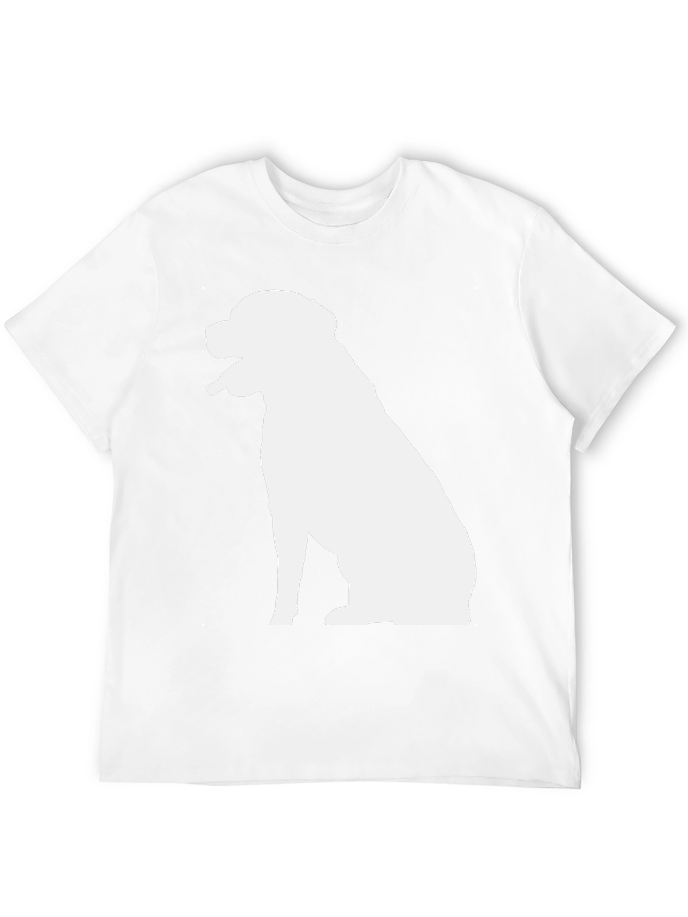 Dog Silhouette Graphic T-Shirt - Black