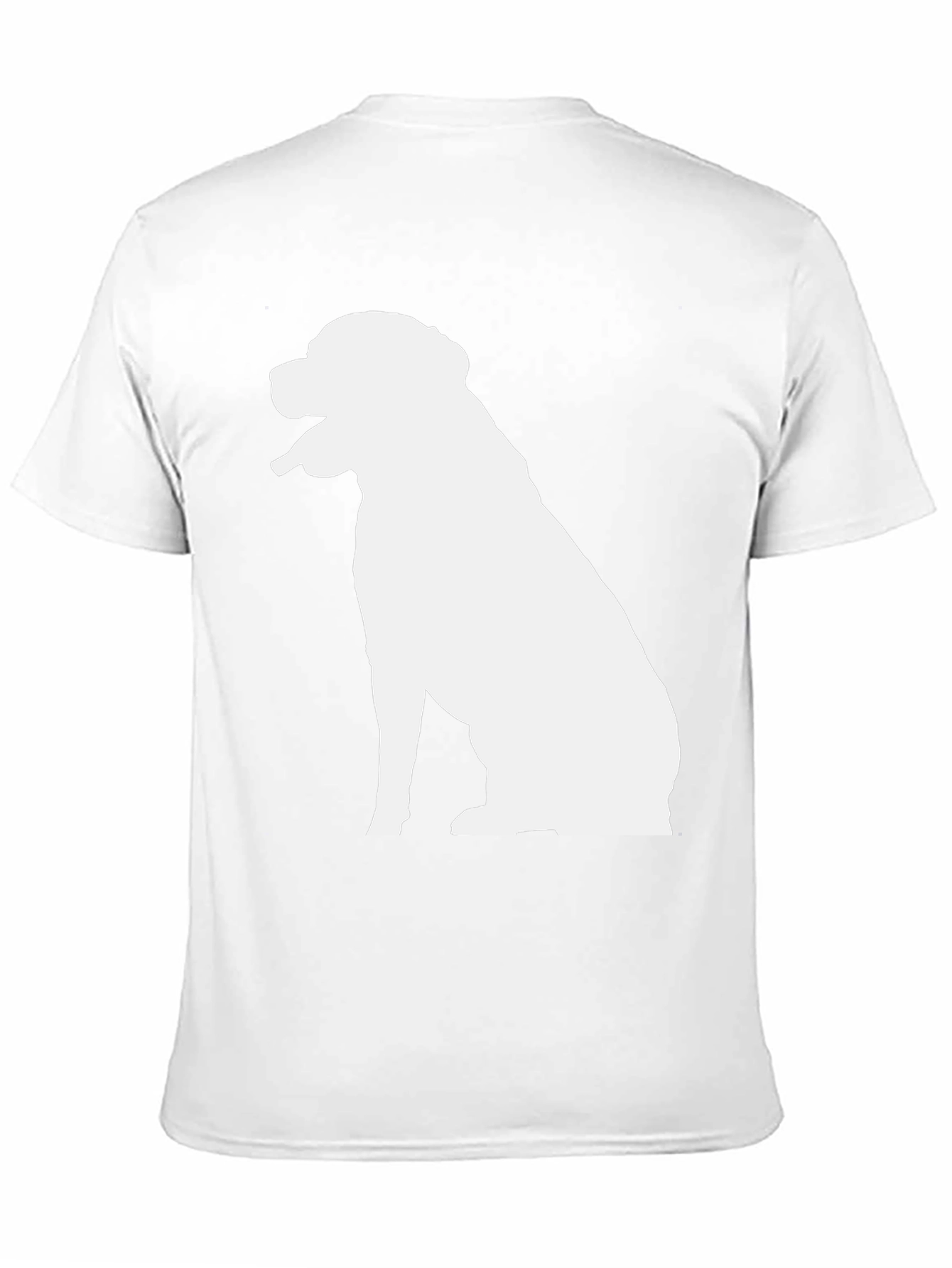 Dog Silhouette Graphic T-Shirt - Black