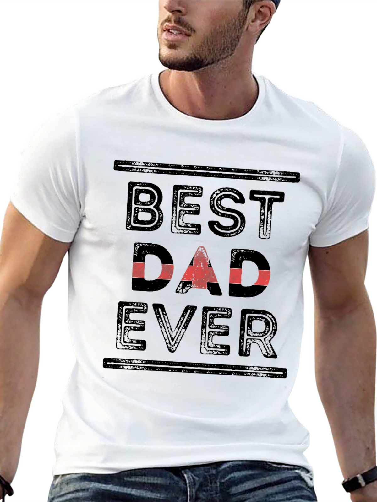 Best Dad Ever T-Shirt - Black Cotton Tee