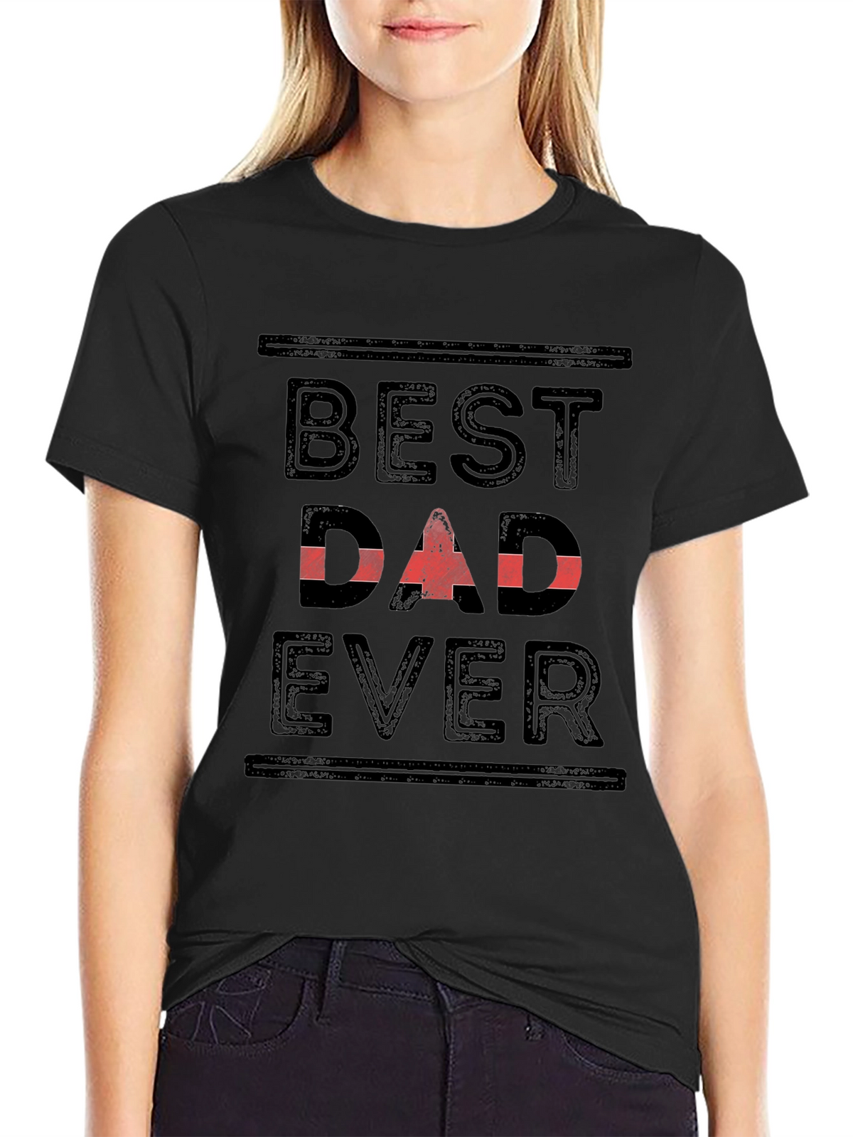 Best Dad Ever T-Shirt - Black Cotton Tee