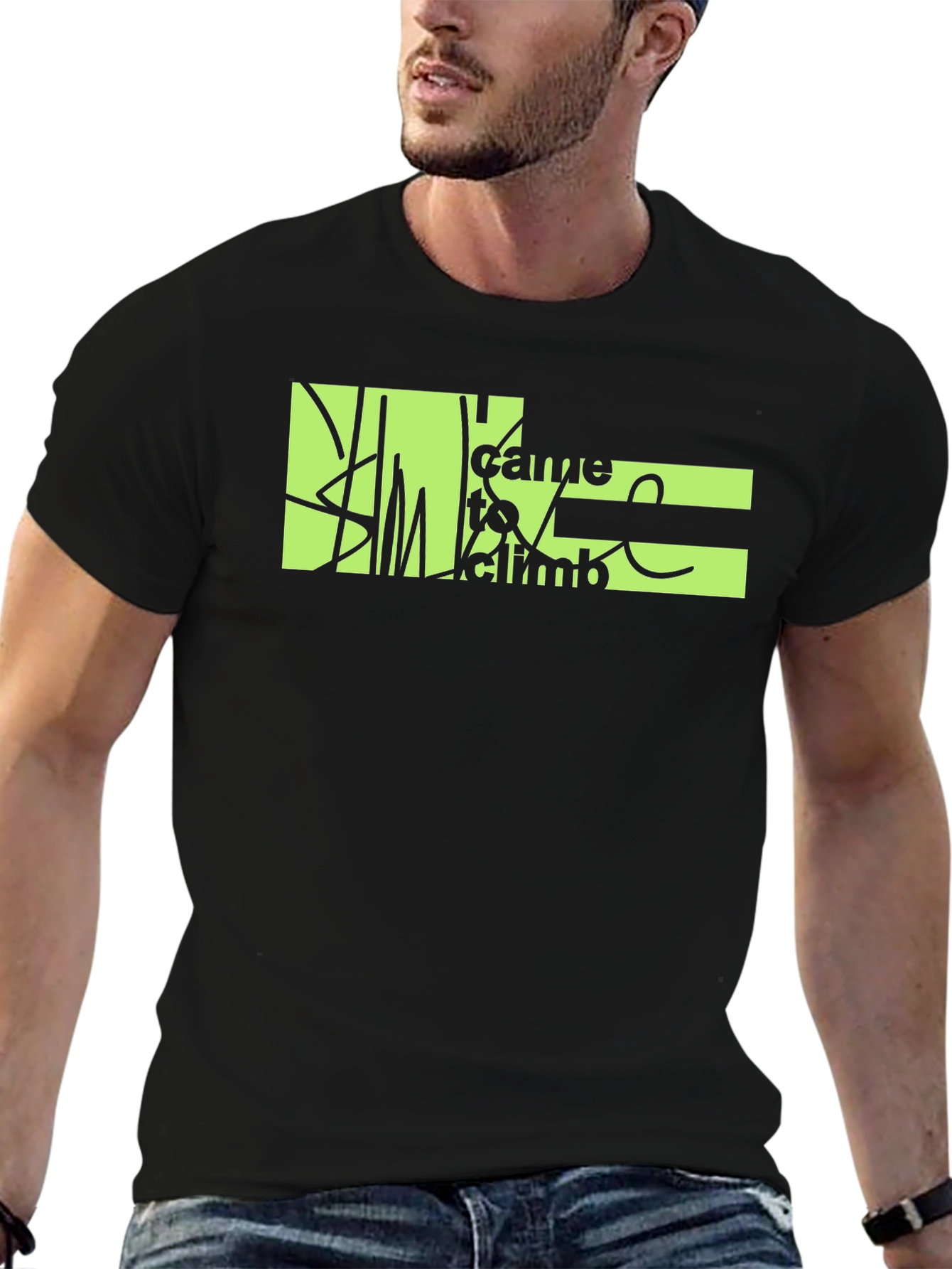 Climb T-Shirt - Black Graphic Tee