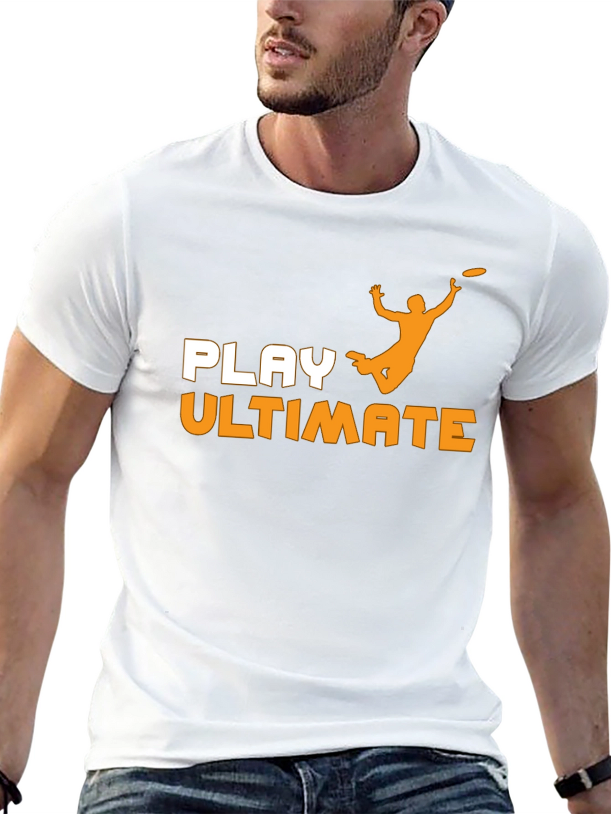 Play Ultimate Frisbee Black T-Shirt