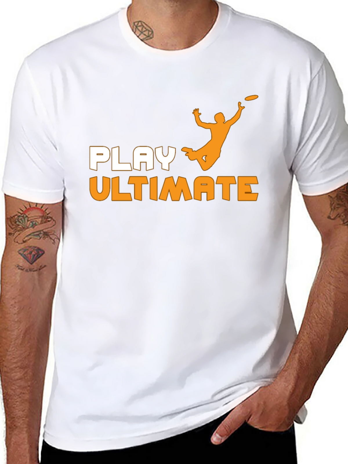 Play Ultimate Frisbee Black T-Shirt