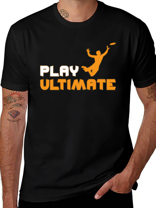 Play Ultimate Frisbee Black T-Shirt