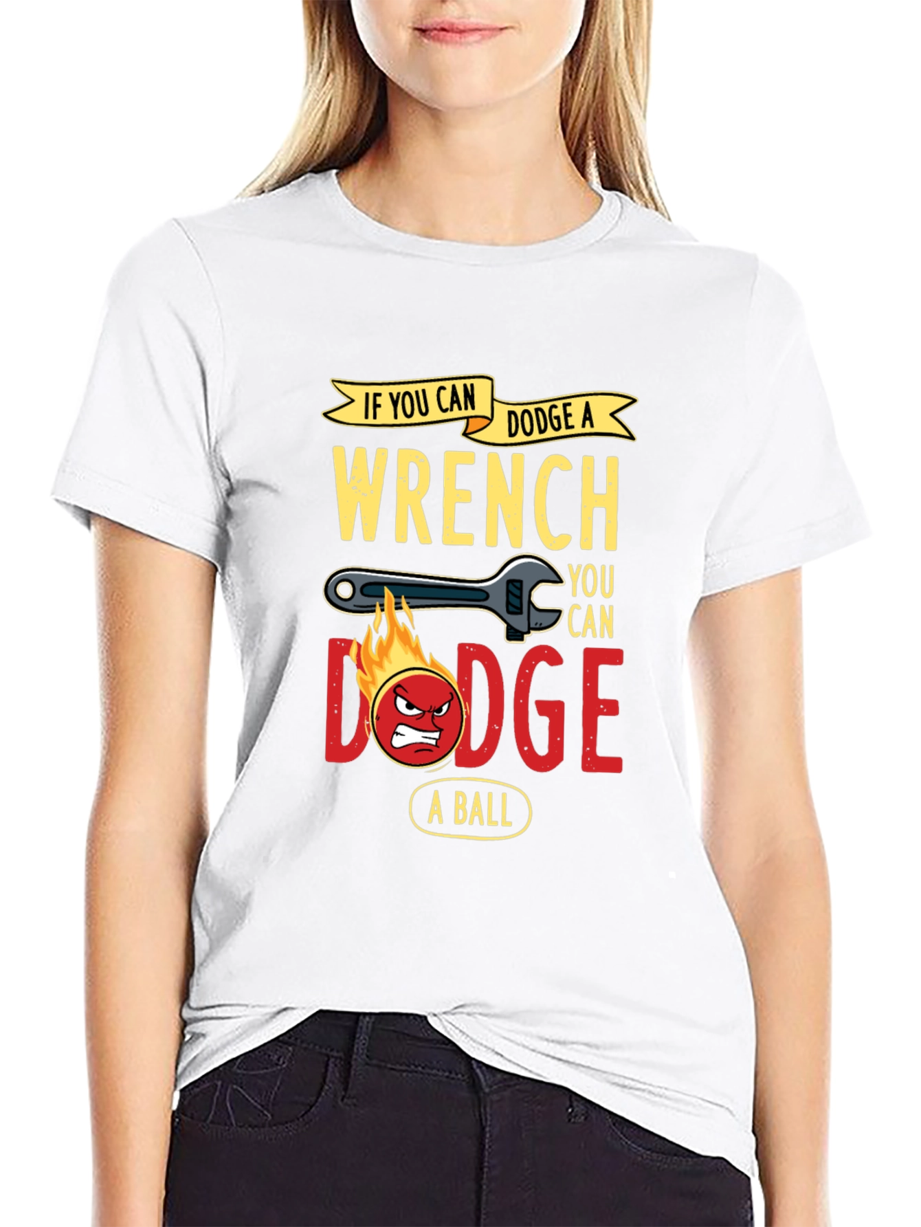 Dodge a Wrench Funny Graphic T-Shirt