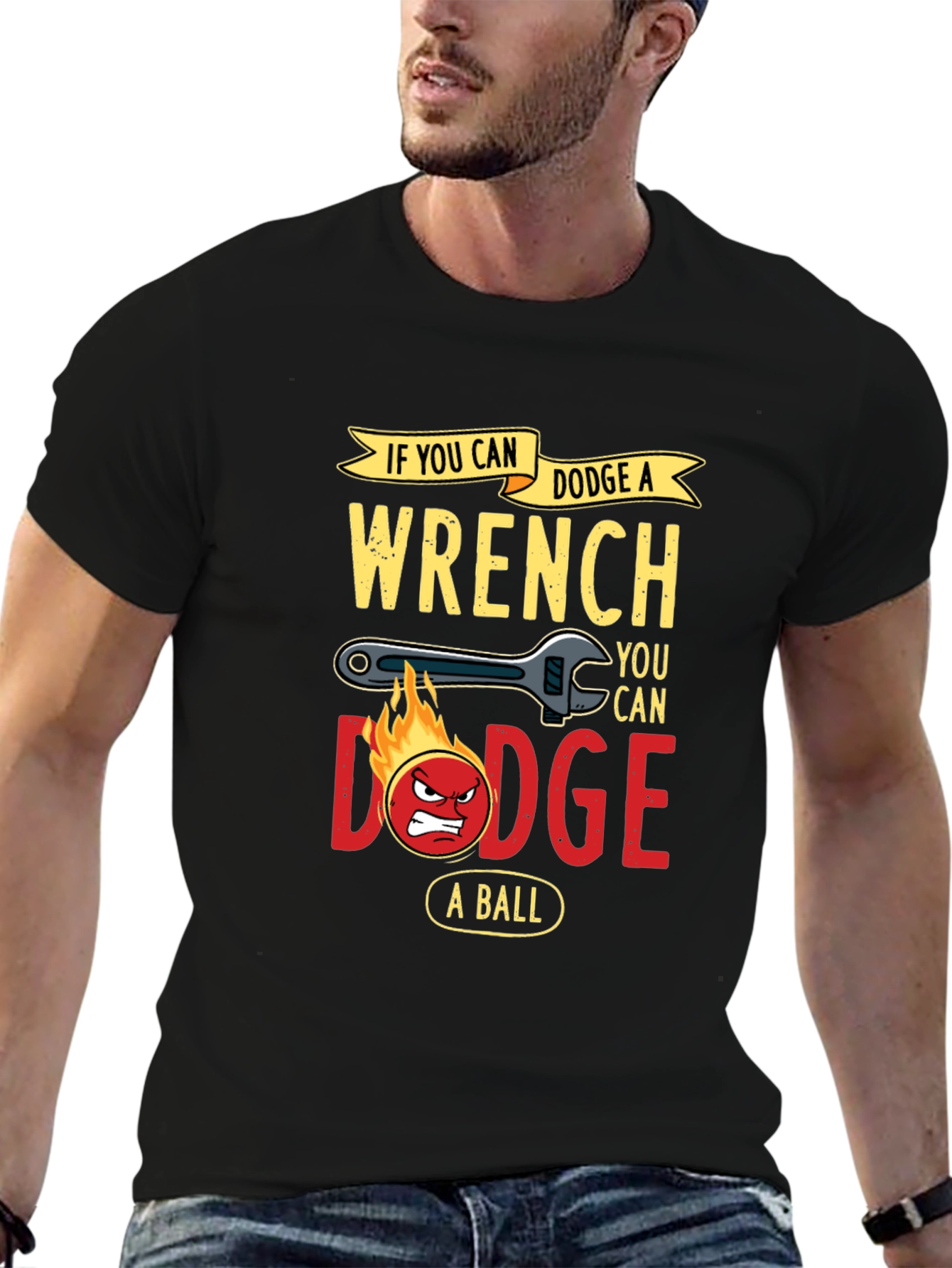Dodge a Wrench Funny Graphic T-Shirt
