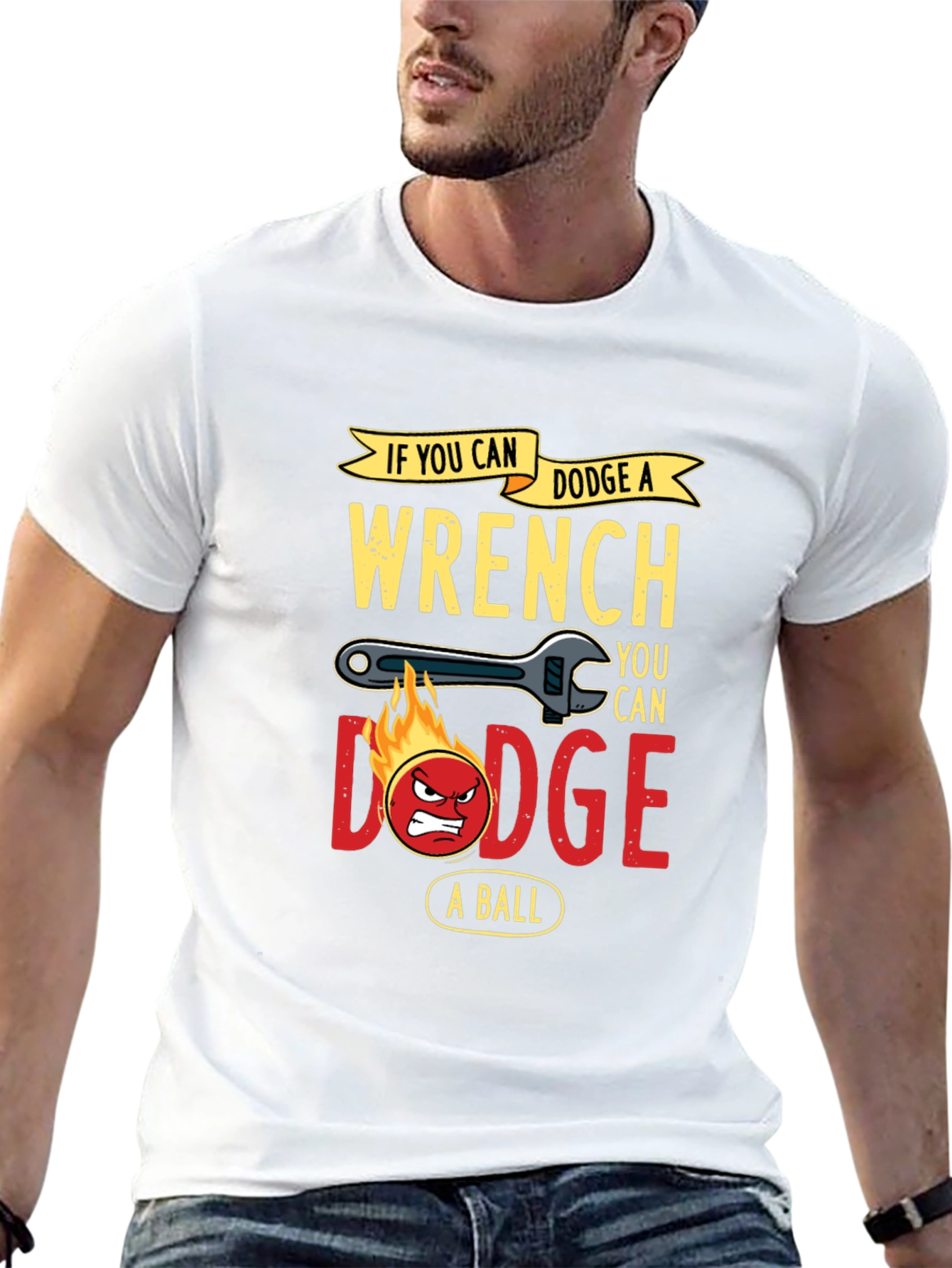 Dodge a Wrench Funny Graphic T-Shirt