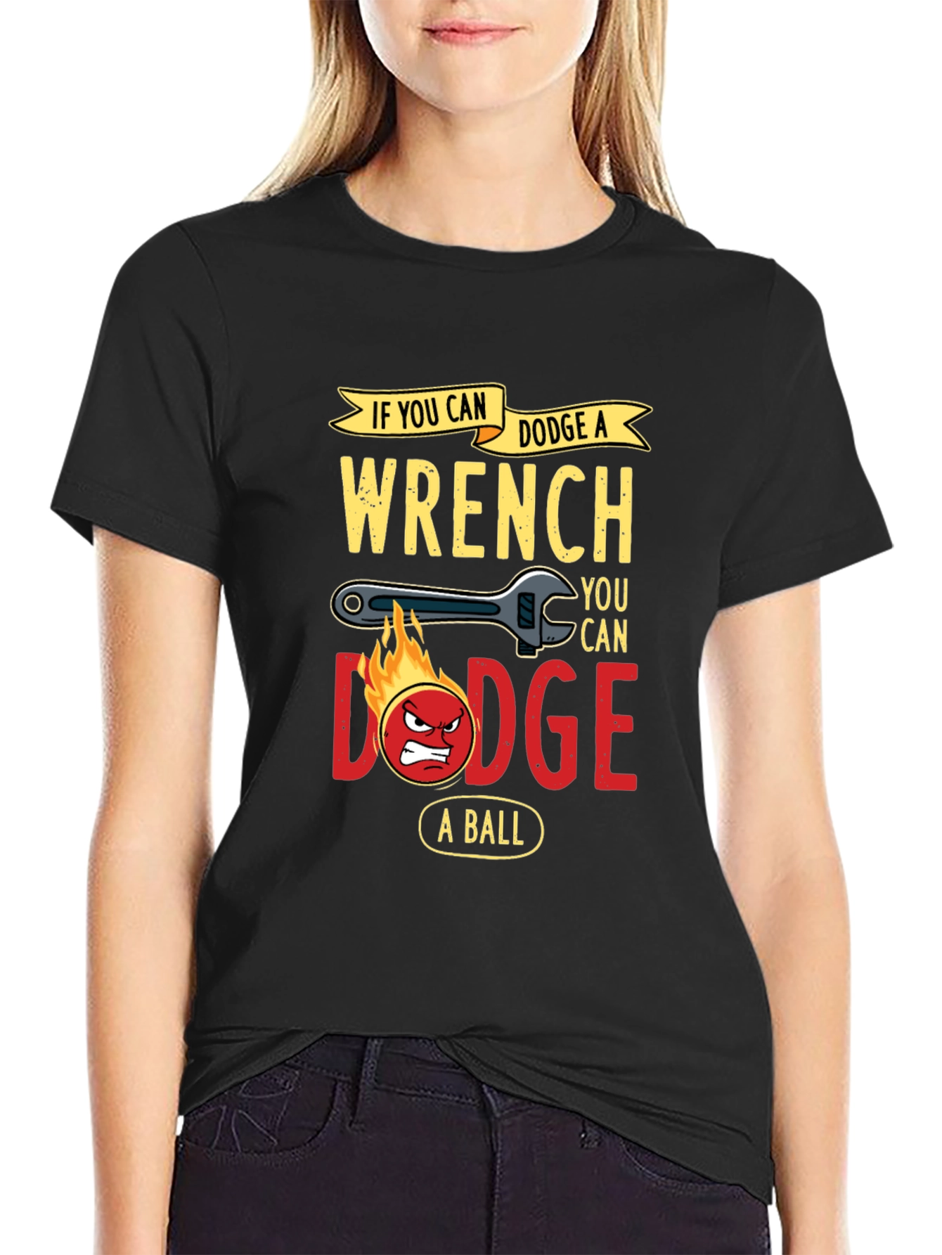 Dodge a Wrench Funny Graphic T-Shirt