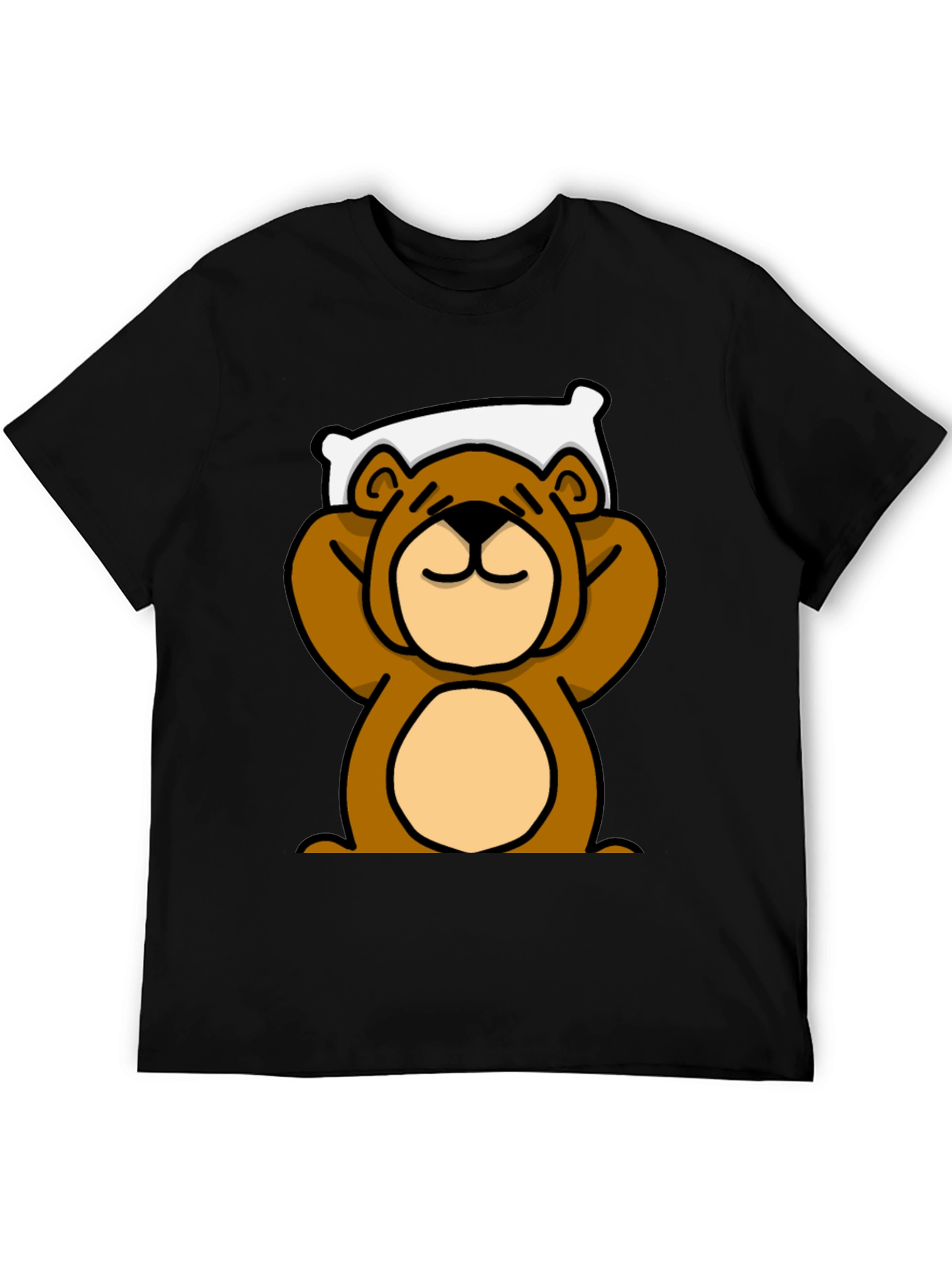 Relaxed Bear Graphic T-Shirt - Comfortable Casual Wear