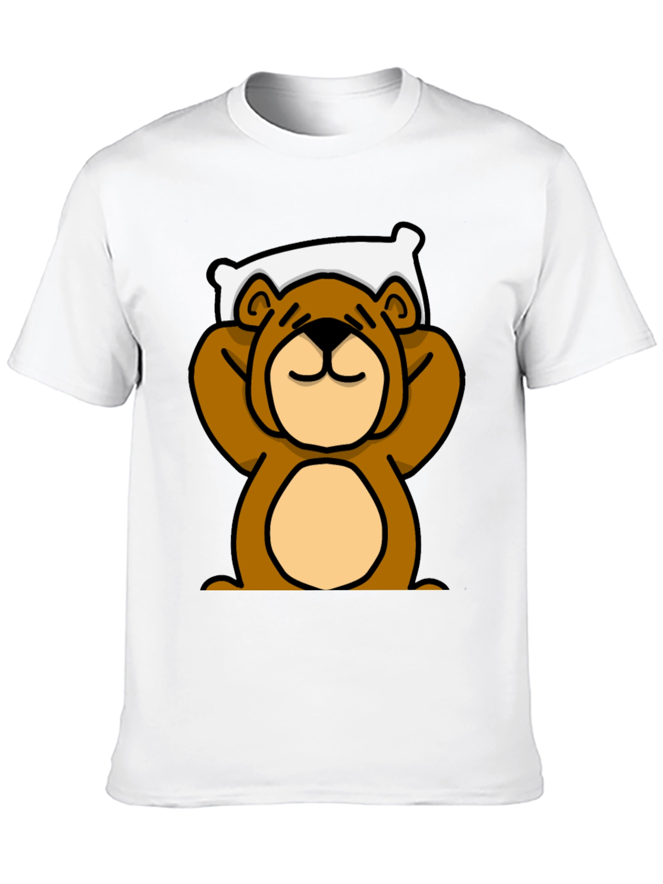 Relaxed Bear Graphic T-Shirt - Comfortable Casual Wear