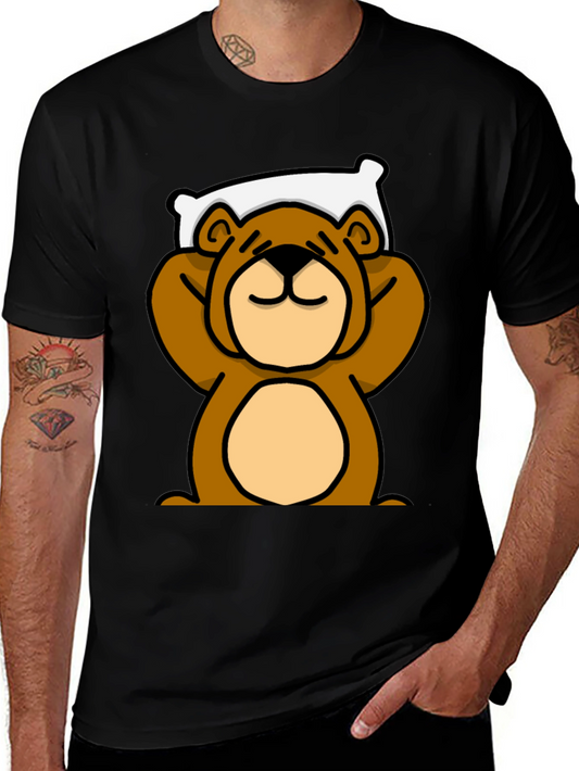 Relaxed Bear Graphic T-Shirt - Comfortable Casual Wear