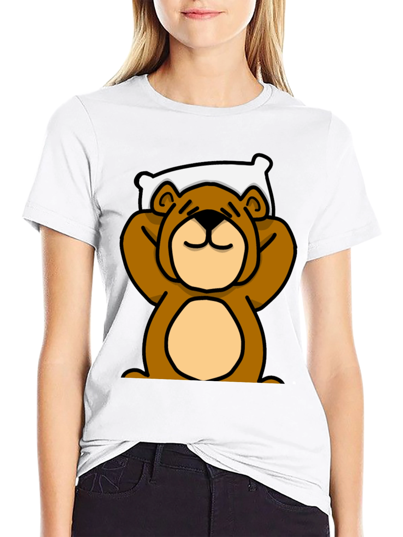 Relaxed Bear Graphic T-Shirt - Comfortable Casual Wear
