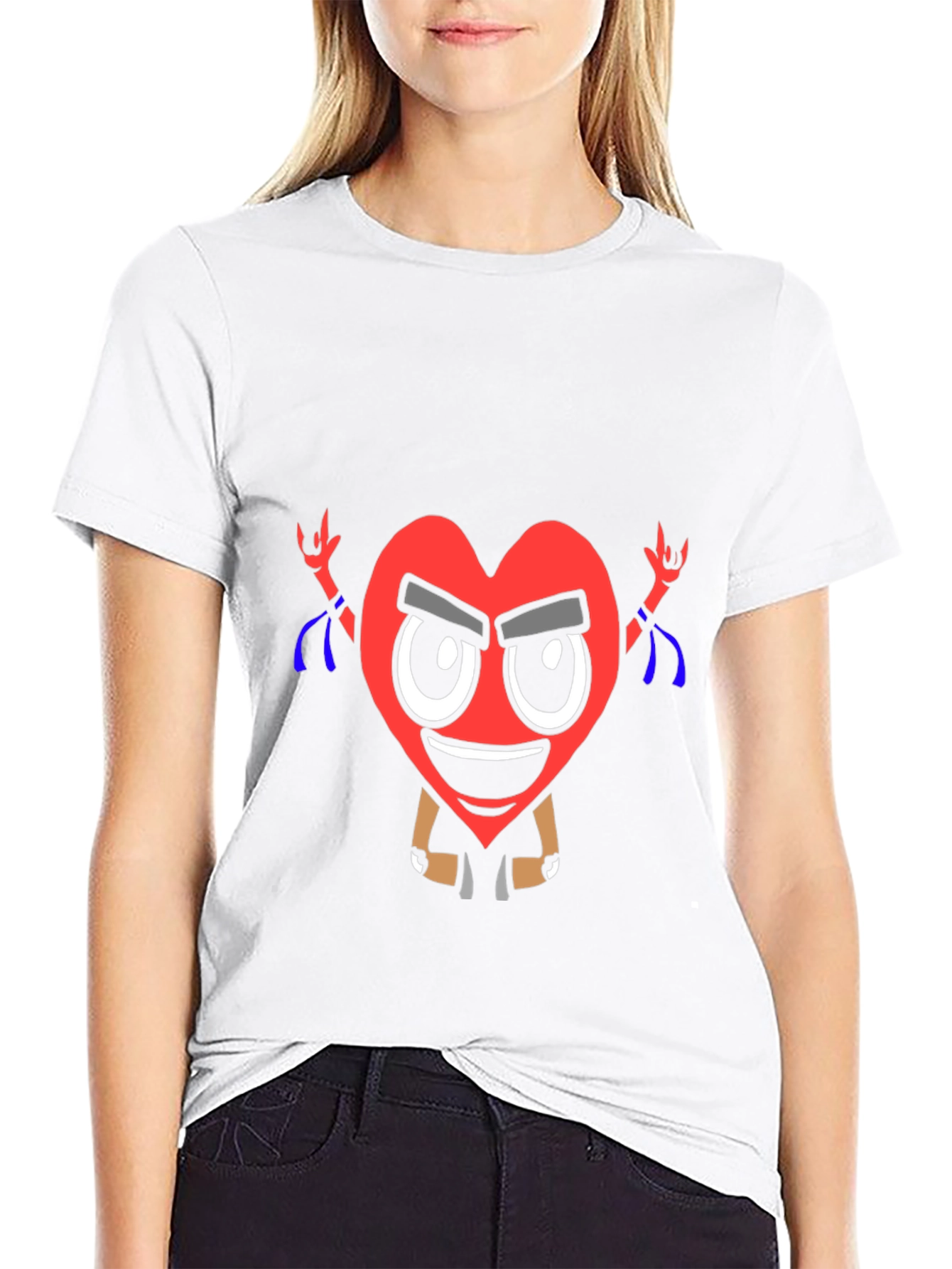 Cool Heart Graphic T-Shirt - Black Cotton Tee