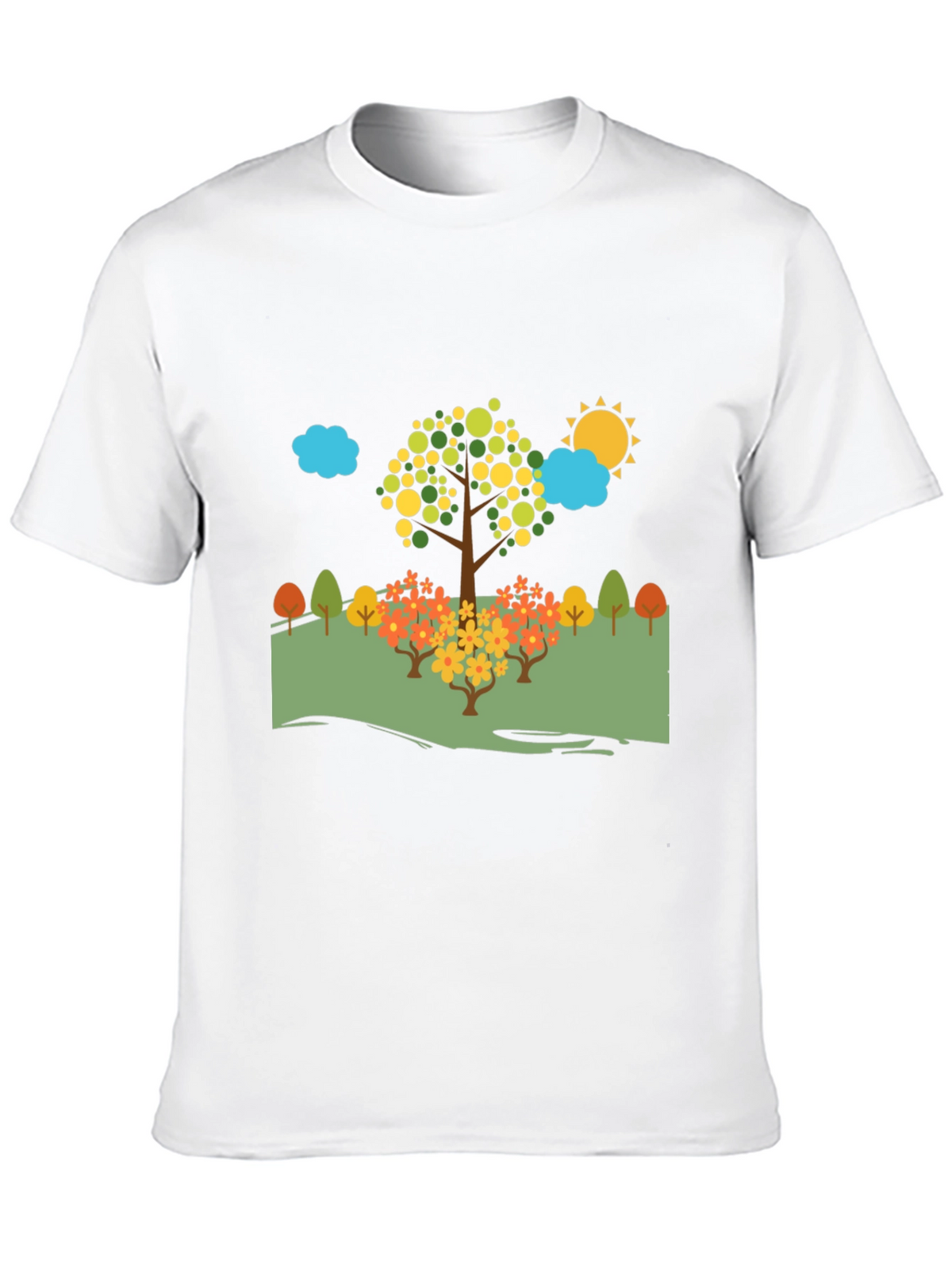 Nature Scene Black T-Shirt