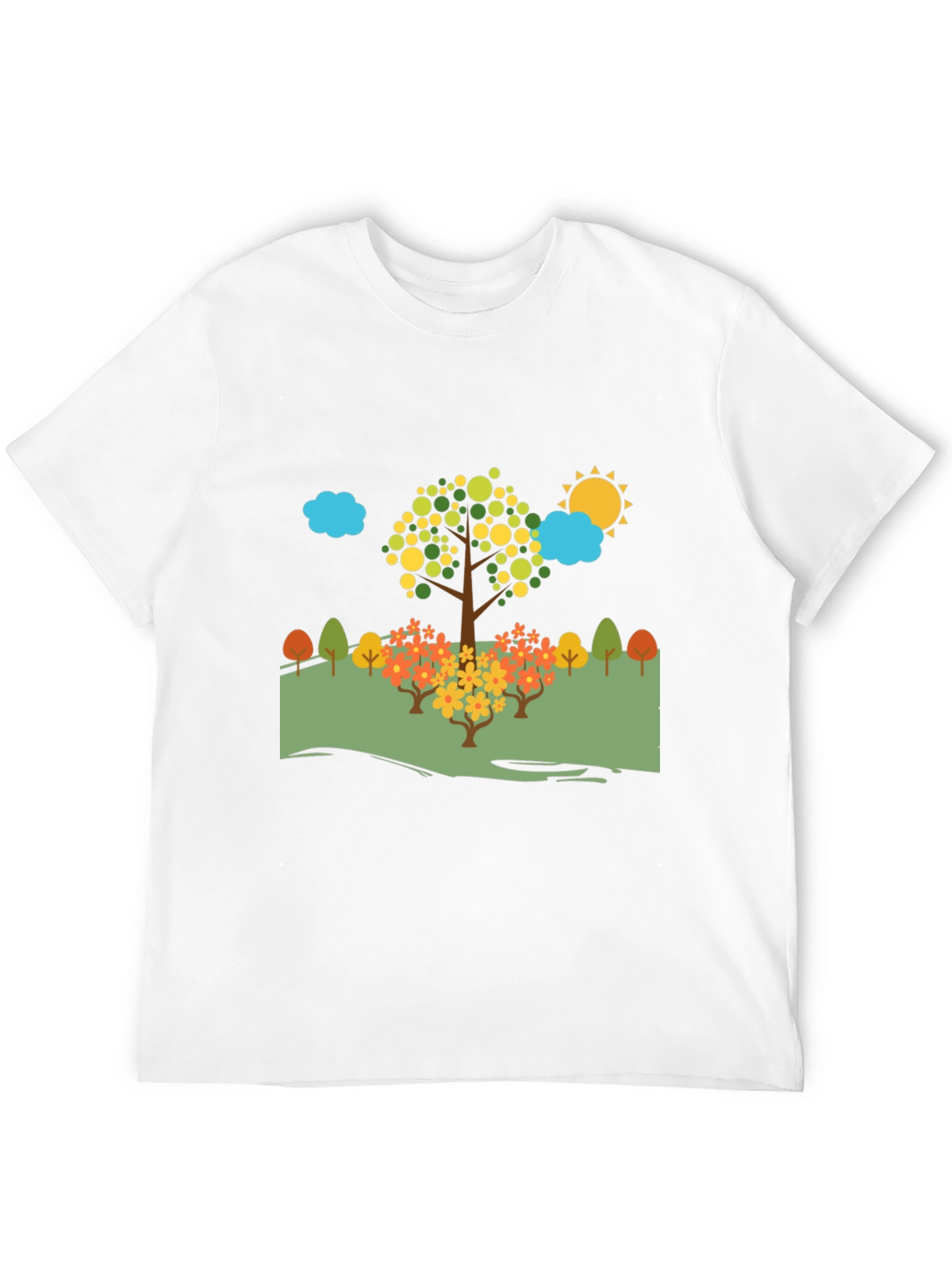 Nature Scene Black T-Shirt