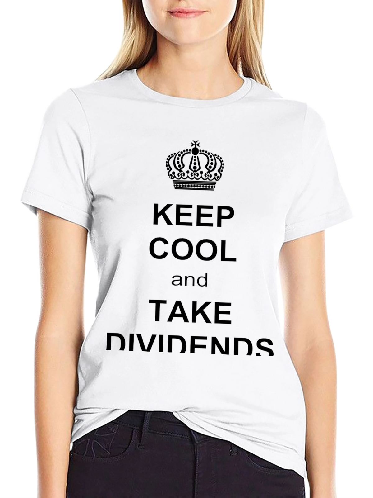 Keep Cool & Take Dividends Black T-Shirt