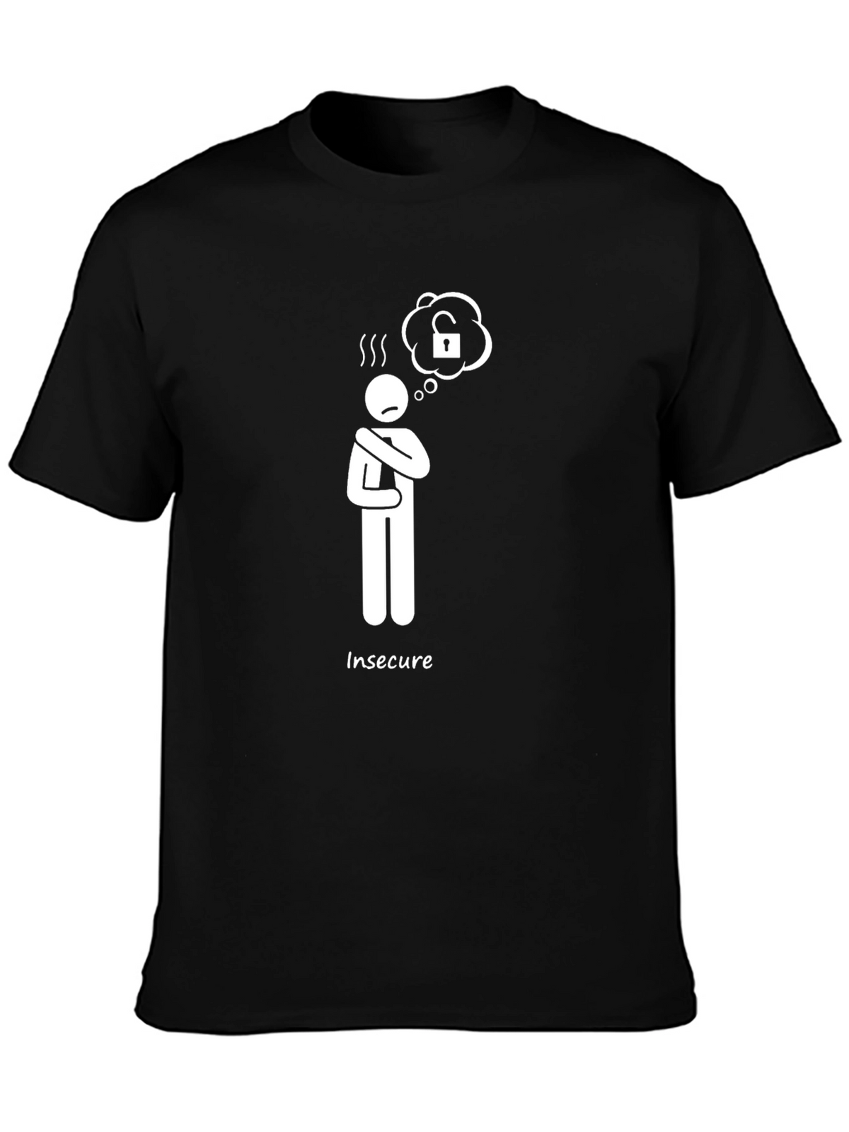 Insecure Stick Figure Graphic T-Shirt