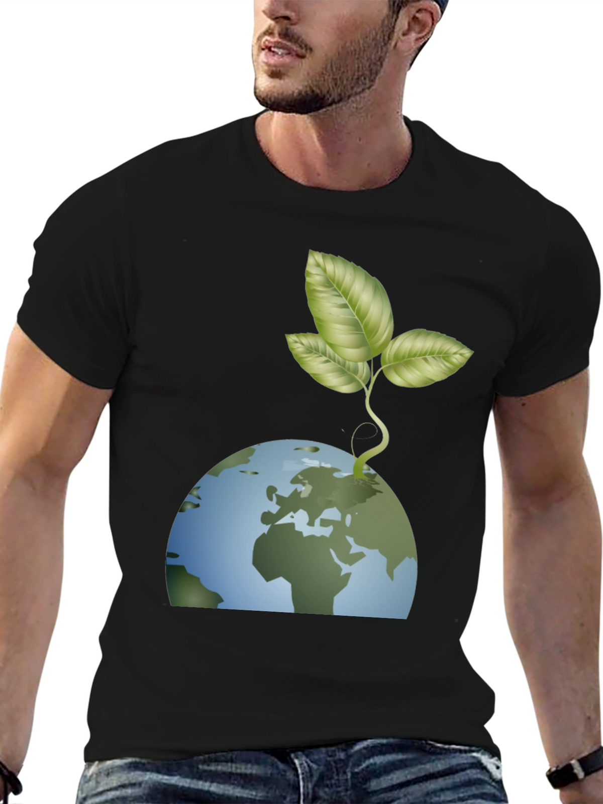Earth Day T-Shirt - Growing Green Planet Design