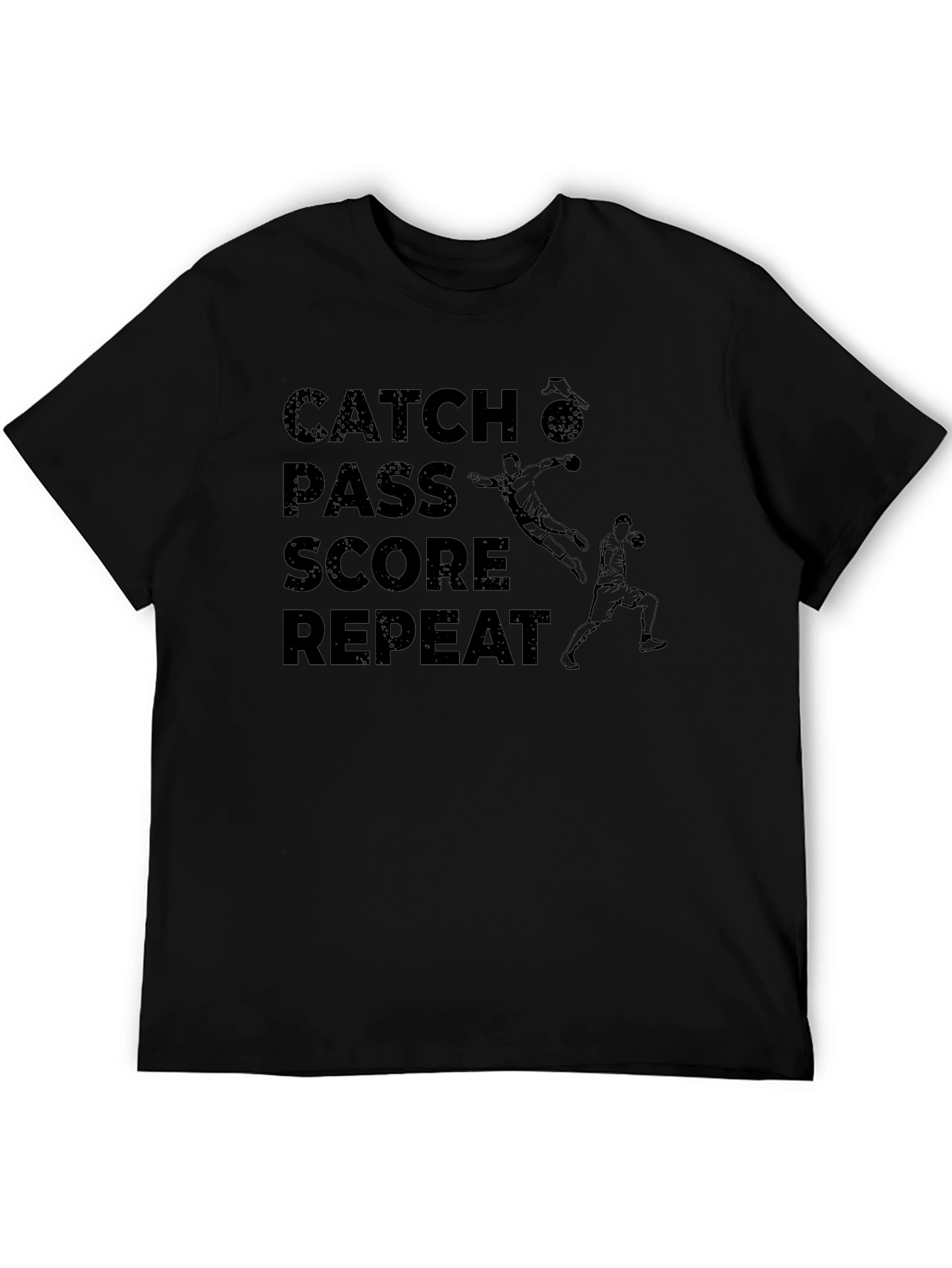 Catch Pass Score Repeat Graphic Tee