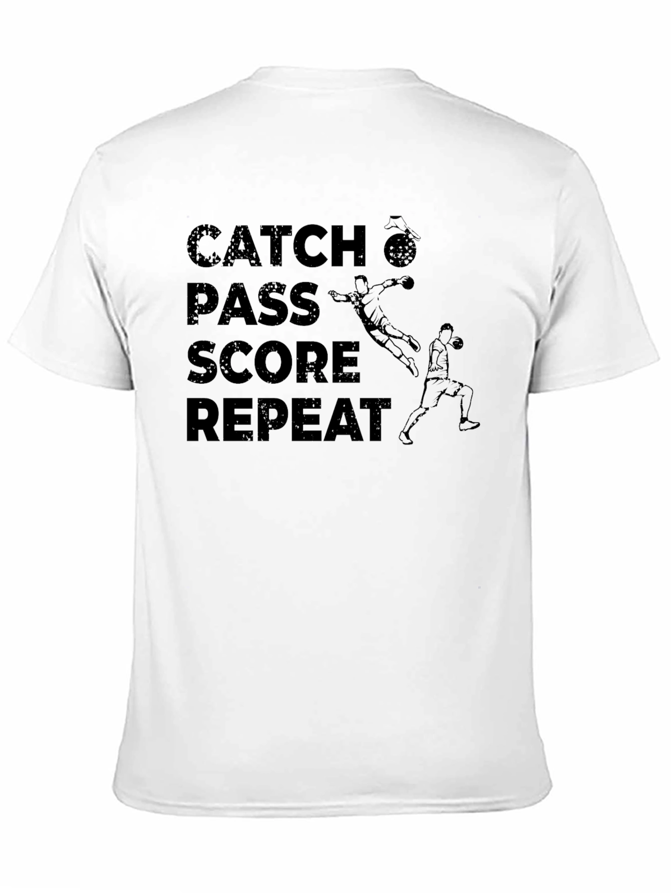 Catch Pass Score Repeat Graphic Tee