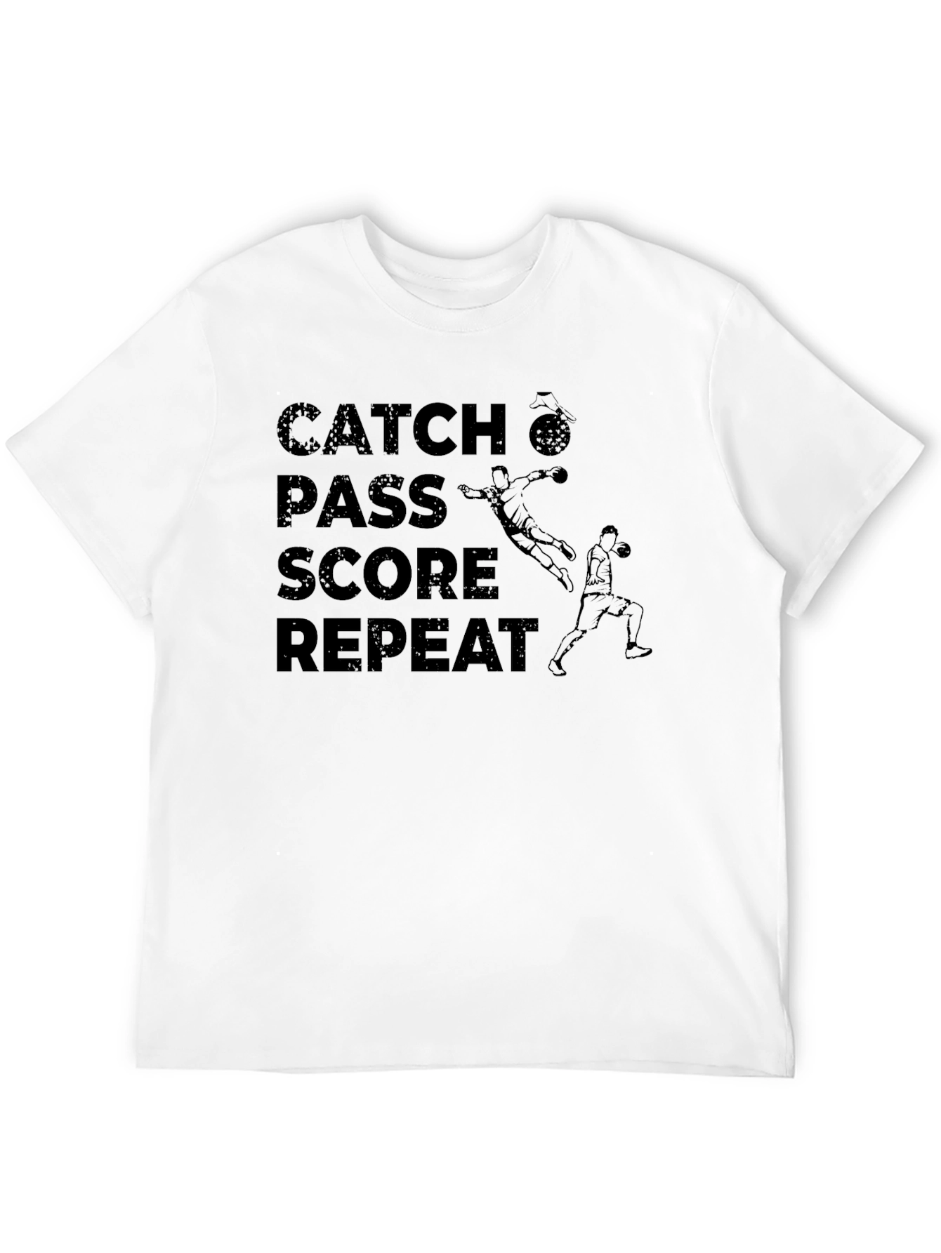 Catch Pass Score Repeat Graphic Tee