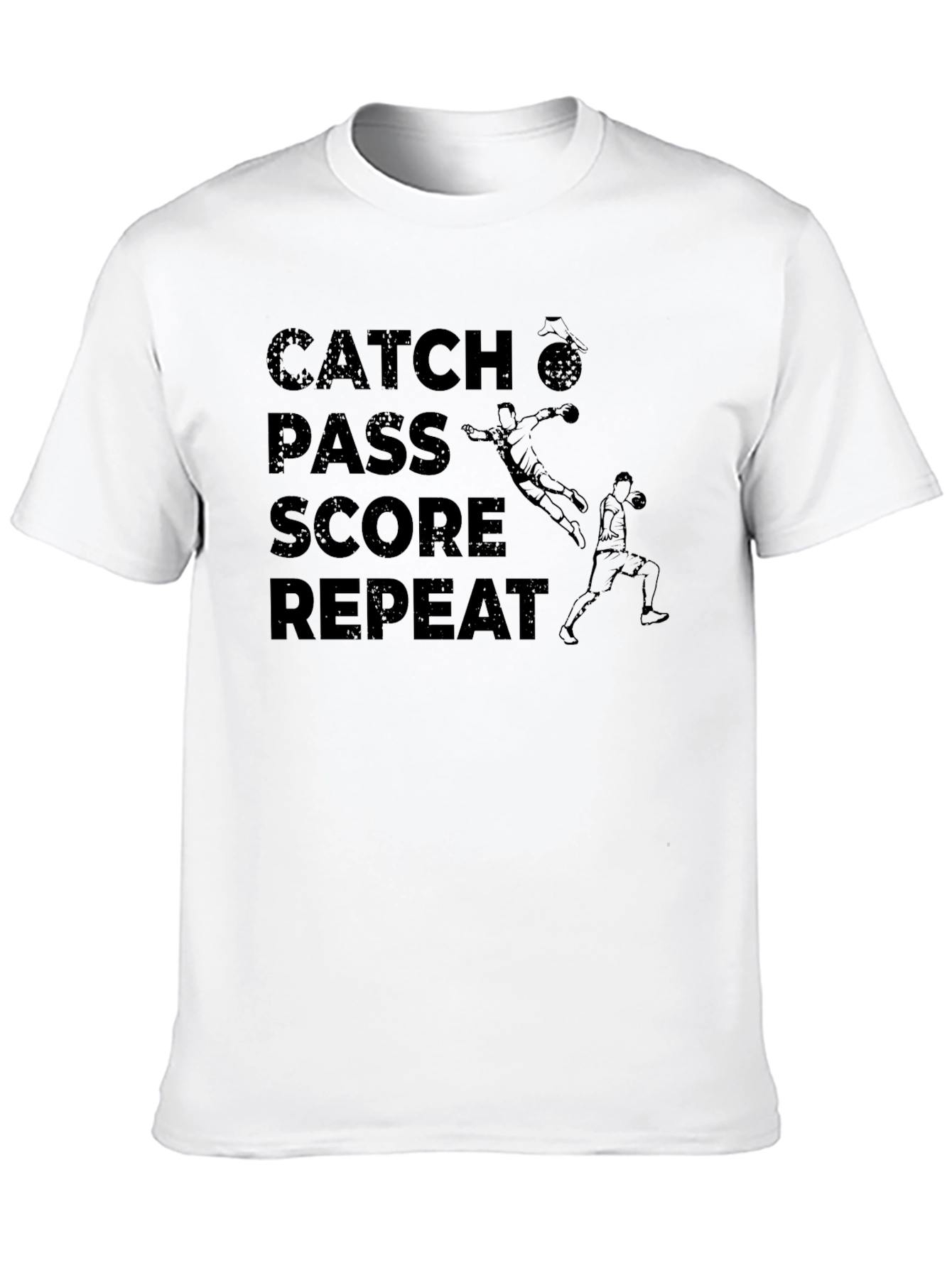 Catch Pass Score Repeat Graphic Tee