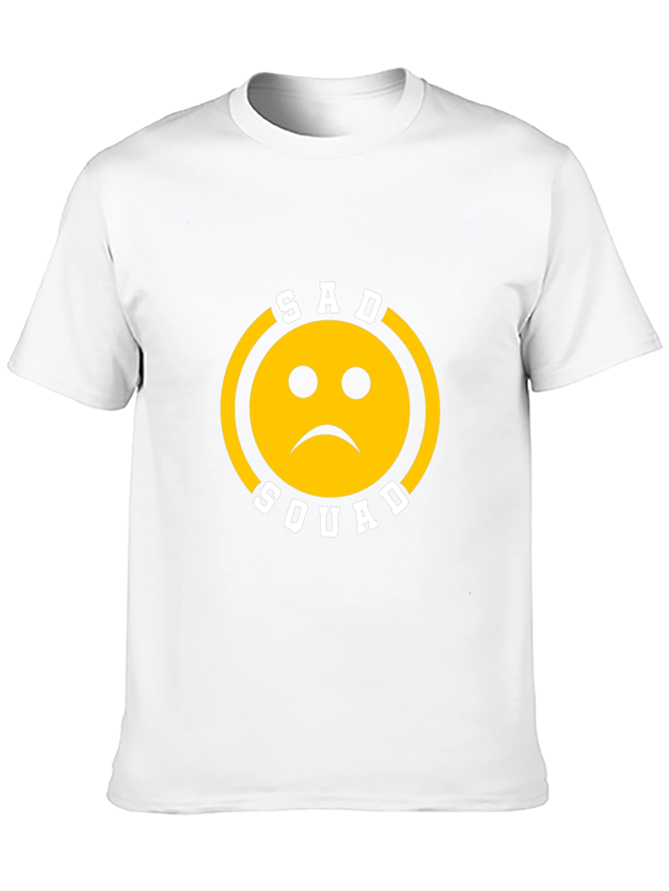 Sad Squad Graphic T-Shirt - Black Cotton Crew Neck