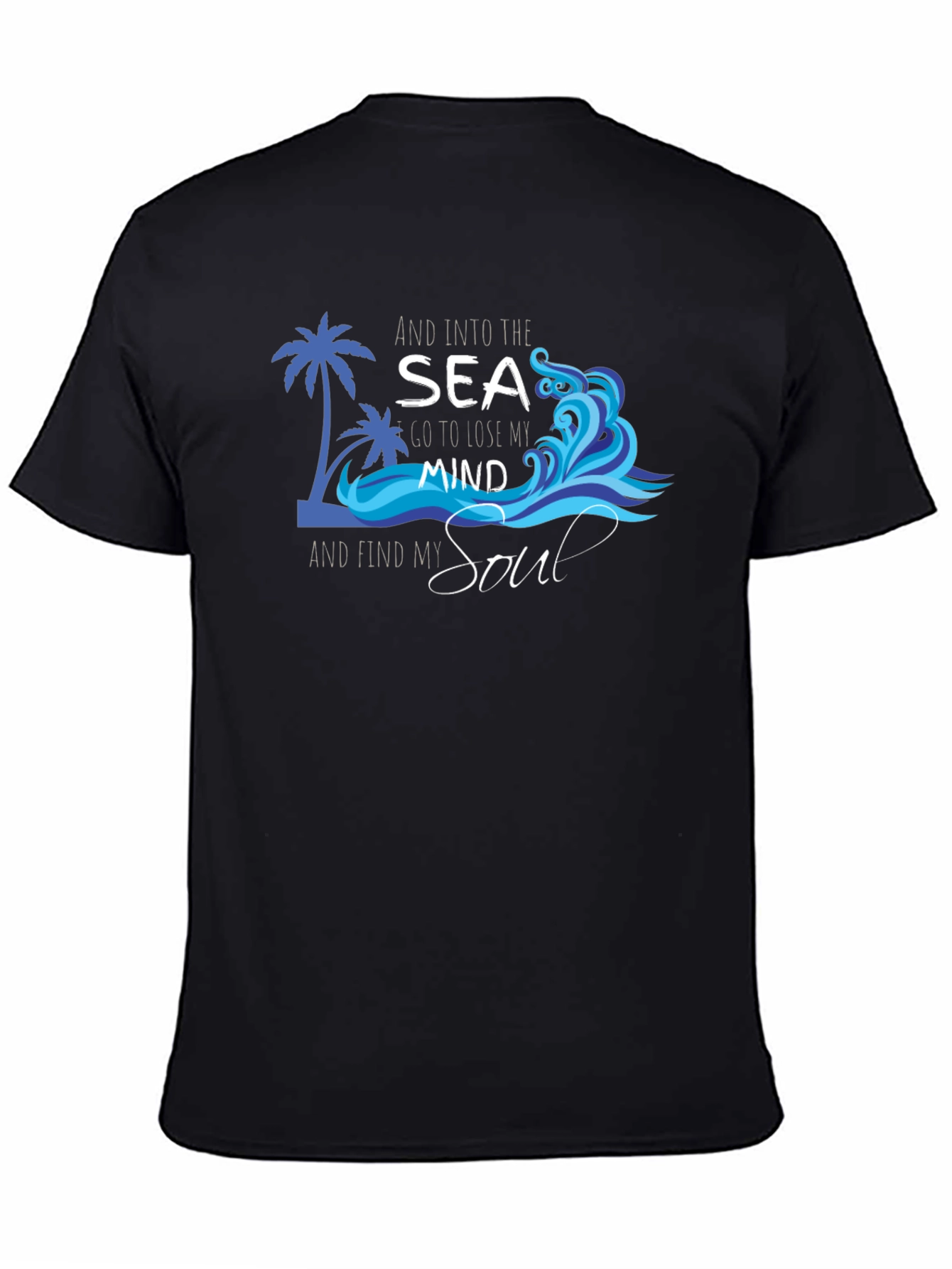 Sea Mind & Soul Black T-Shirt