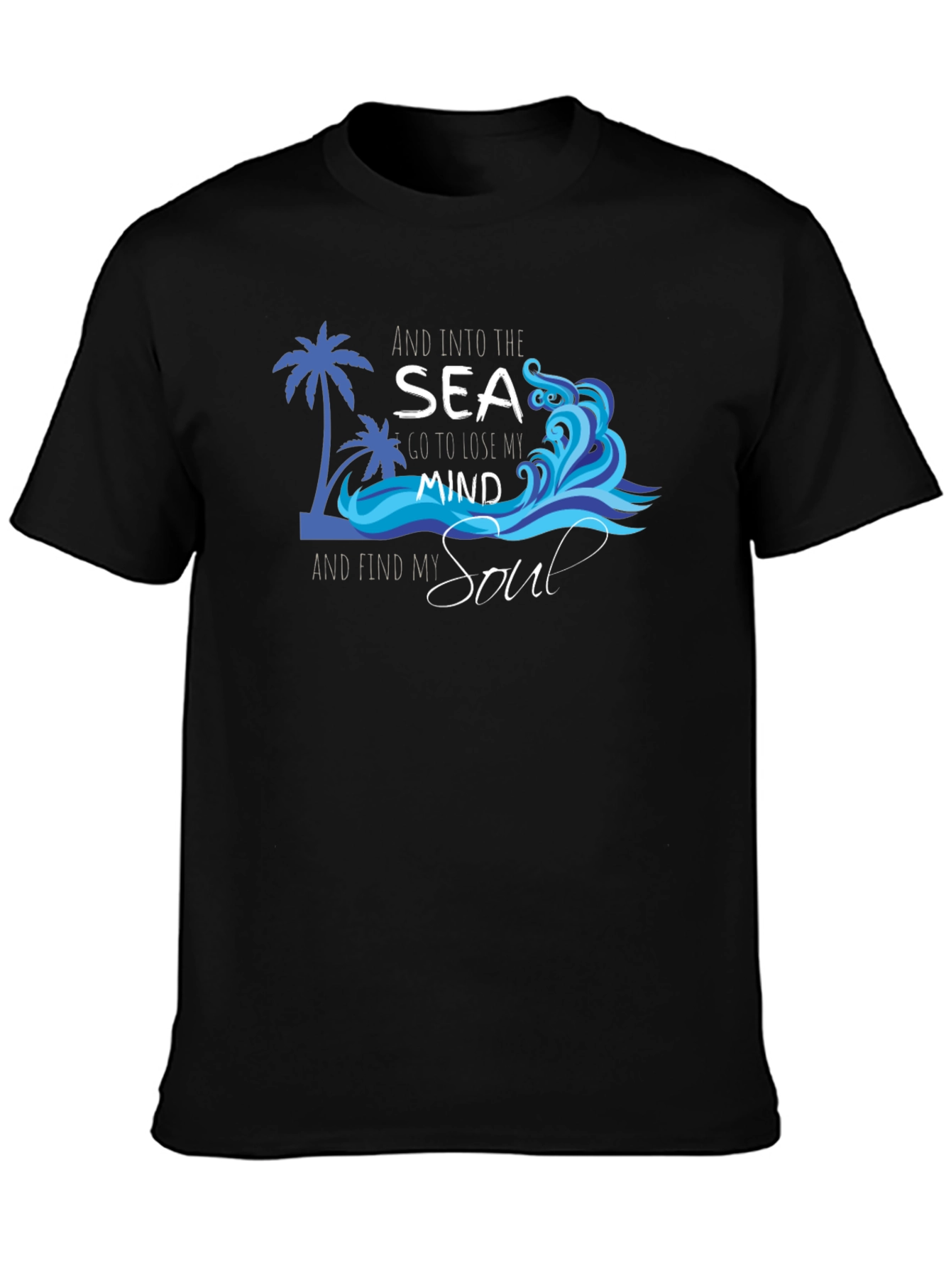 Sea Mind & Soul Black T-Shirt