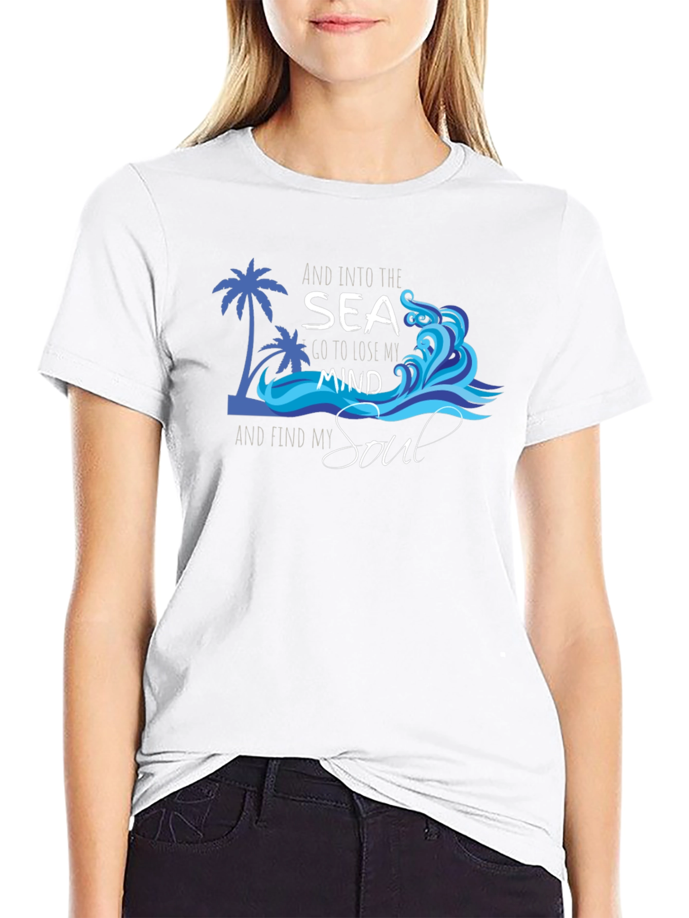 Sea Mind & Soul Black T-Shirt