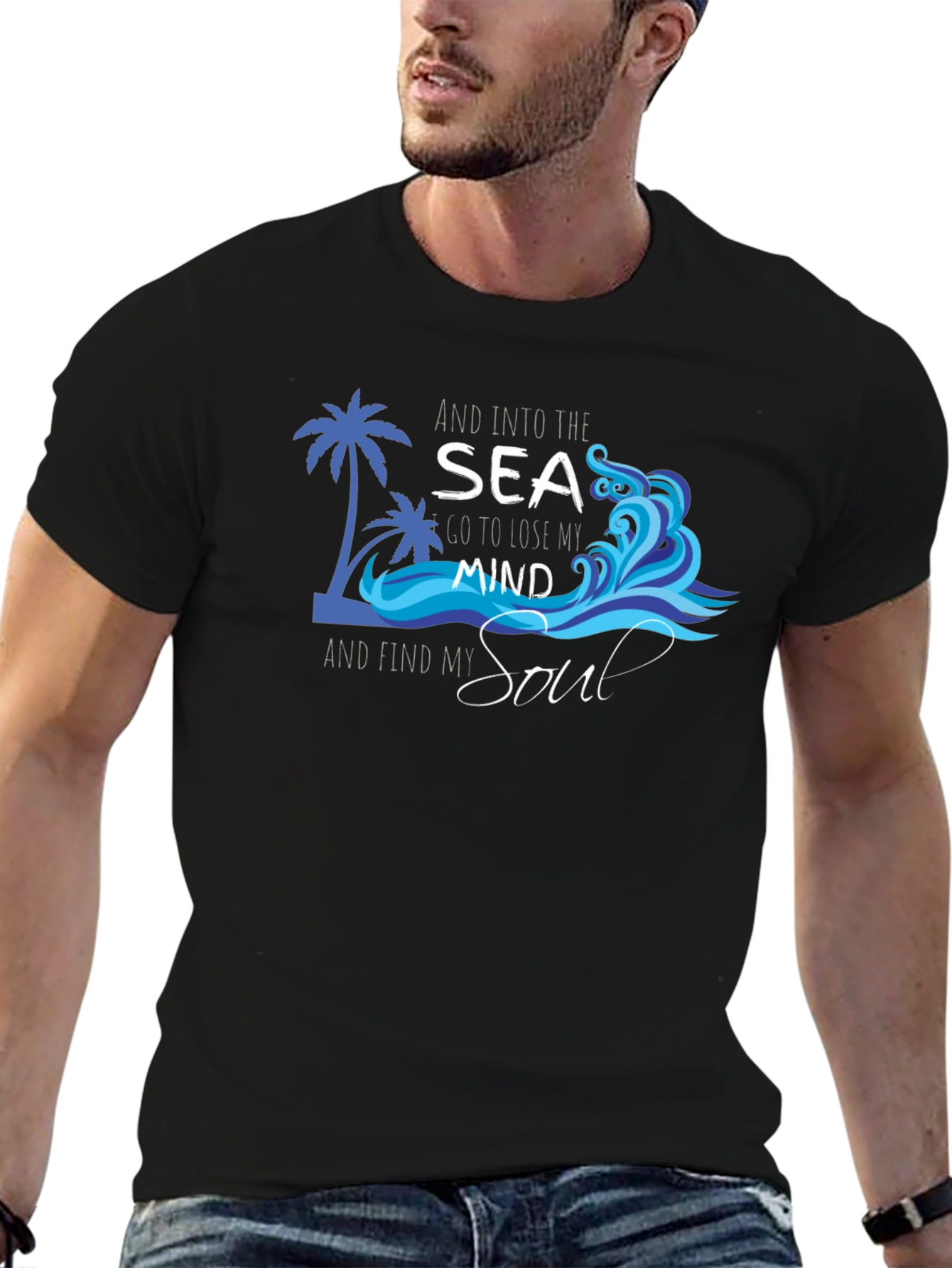Sea Mind & Soul Black T-Shirt