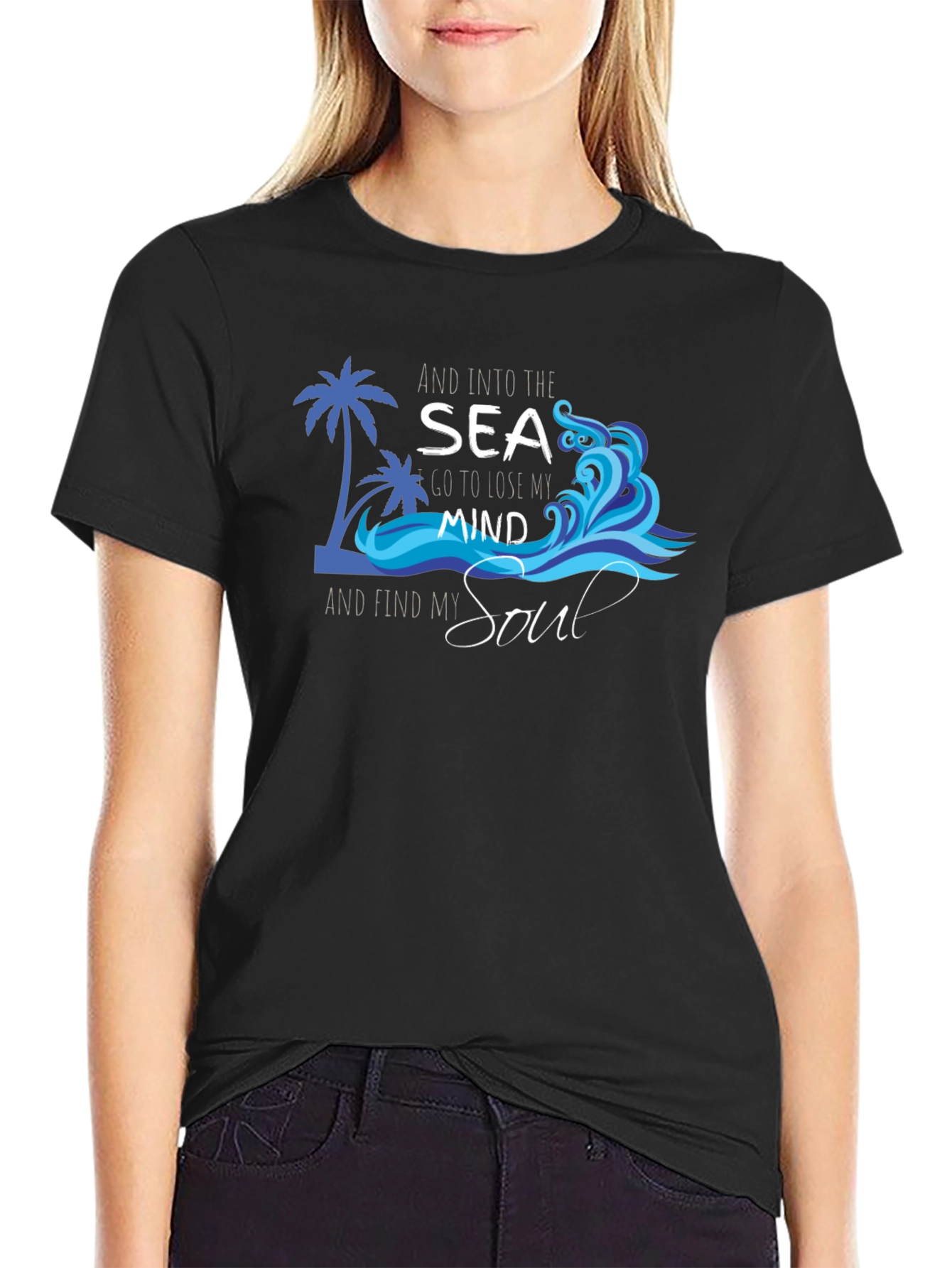 Sea Mind & Soul Black T-Shirt