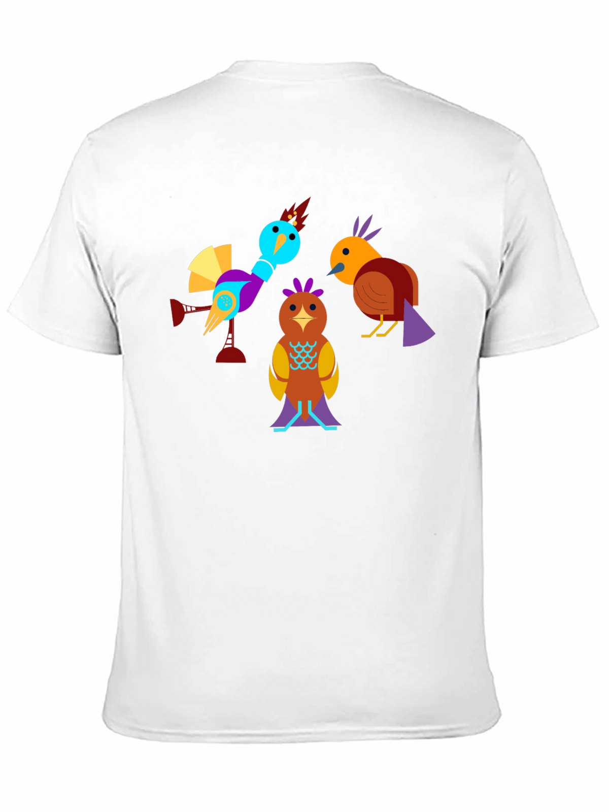 Birds Graphic Tee - Modern Abstract Design